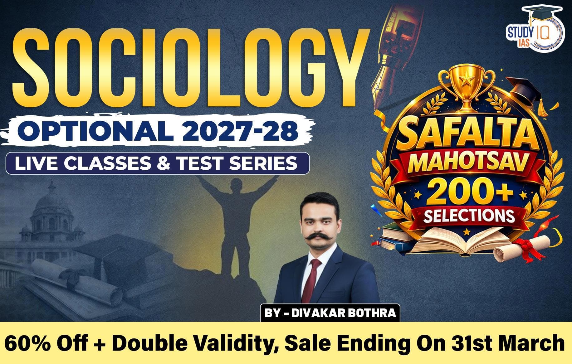 UPSC IAS (Mains) Sociology Optional Live 2027-28 (Comprehensive) March Batch By Divakar Bothra