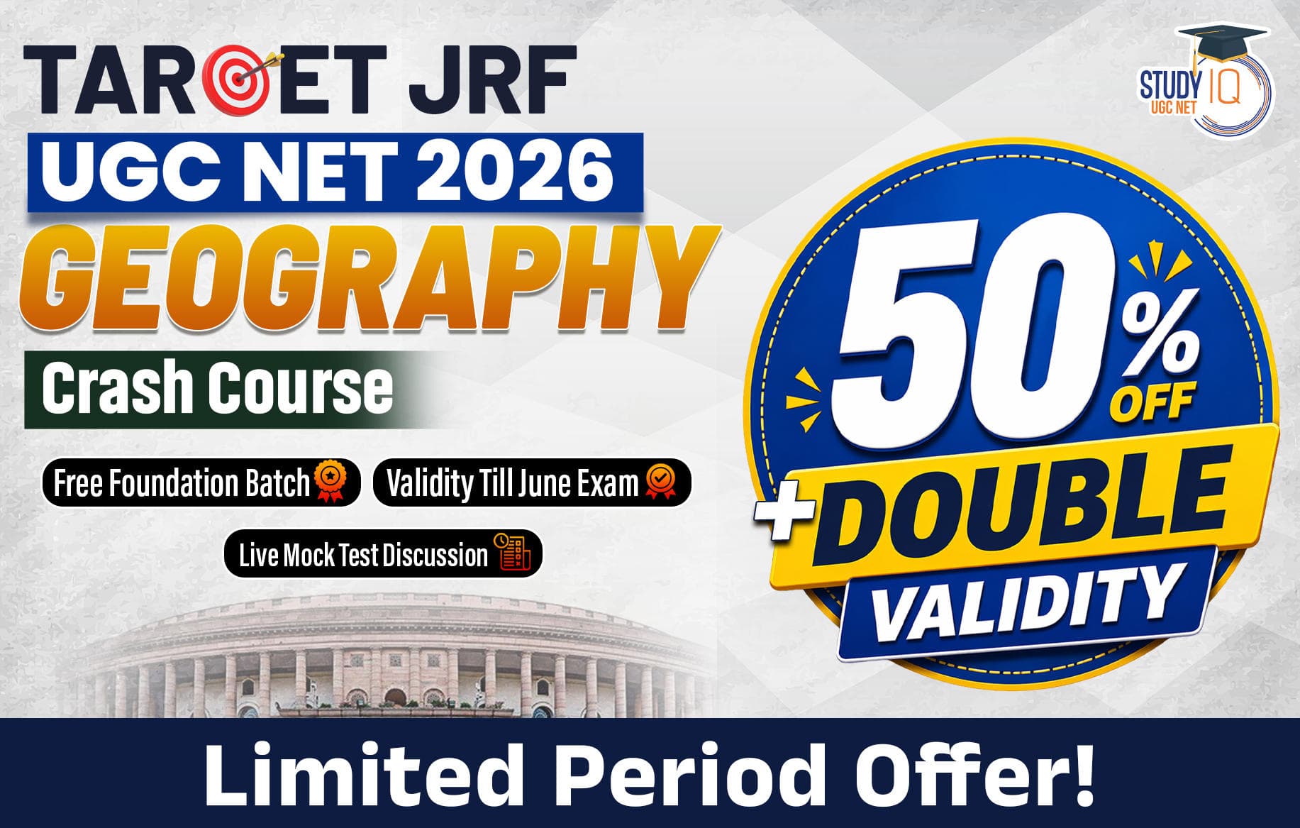 Mission JRF UGC NET 2026 Geography Foundation Batch 3.0