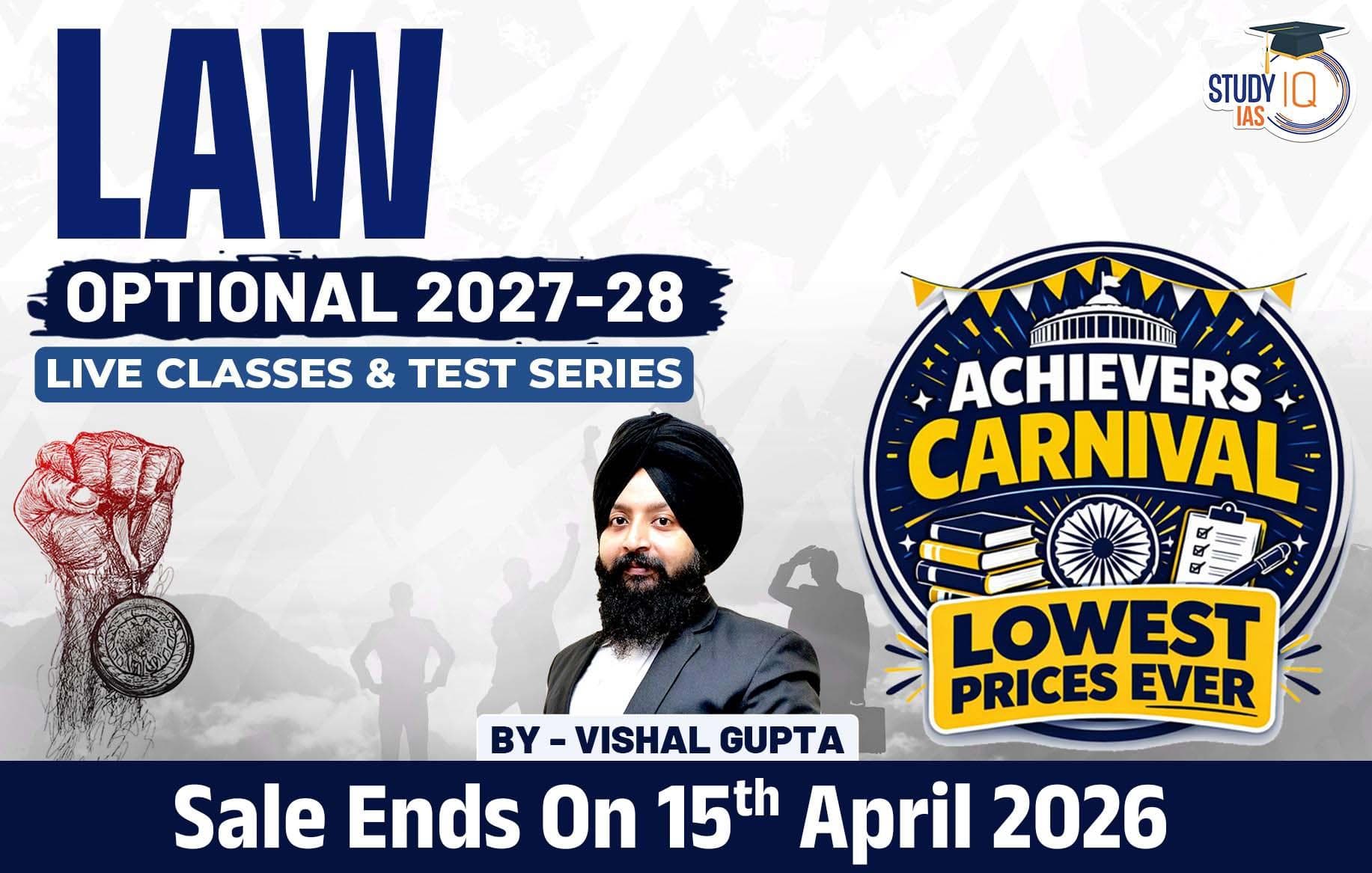 UPSC IAS (Mains) Law Optional Live 2027-28 April Batch By Vishal Gupta (Gold)