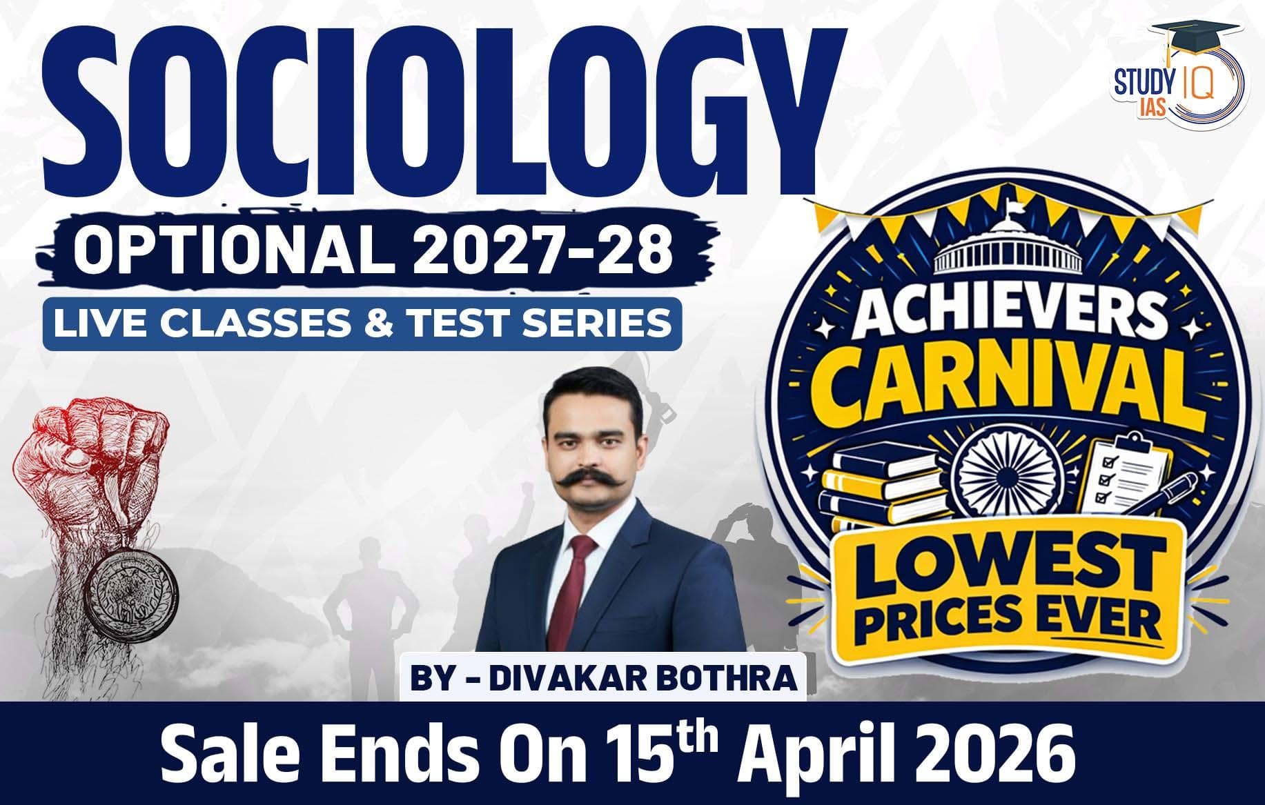 UPSC IAS (Mains) Sociology Optional Live 2027-28 (Comprehensive) April Batch By Divakar Bothra