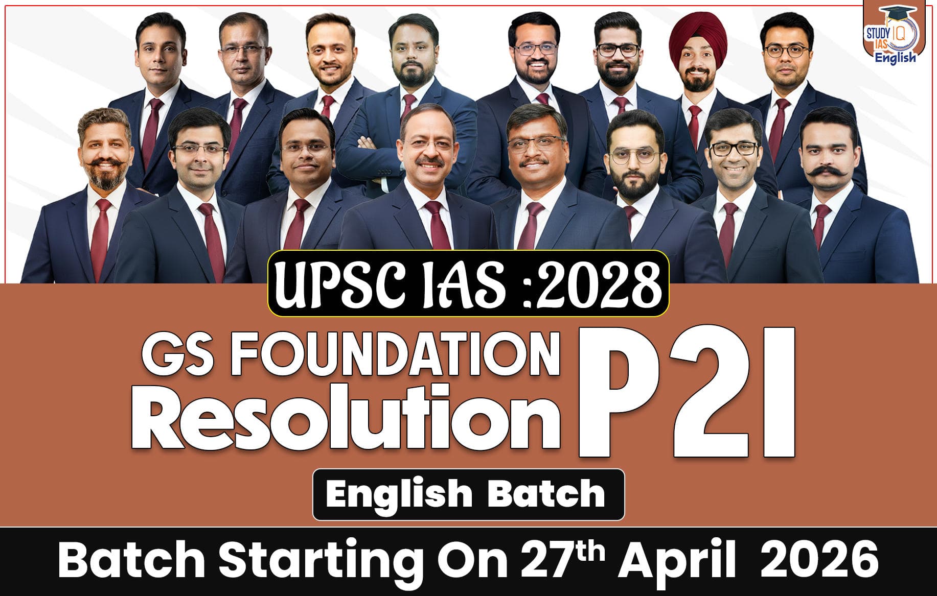 UPSC IAS Live GS P2I Foundation 2028 Resolution April Morning English Batch