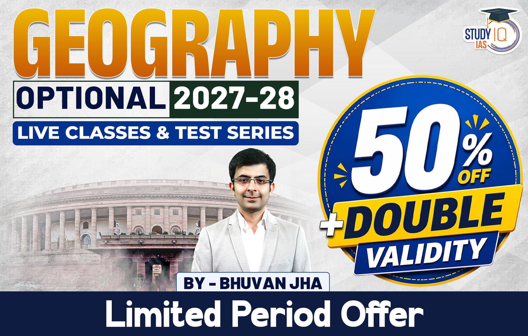 UPSC IAS (Mains) Geography Optional Live 2027-28 (Comprehensive) May Batch By Bhuvan Jha
