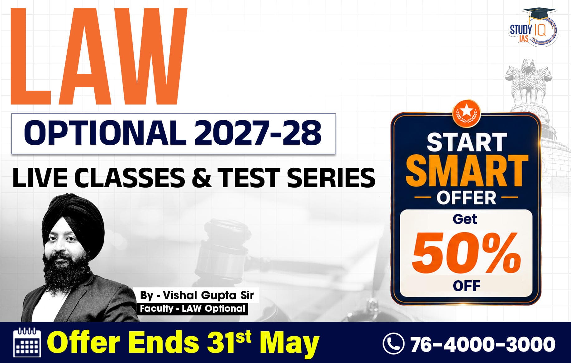 UPSC IAS (Mains) Law Optional Live 2027-28 May Batch By Vishal Gupta