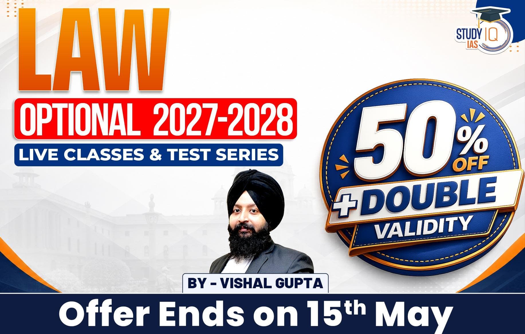 UPSC IAS (Mains) Law Optional Live 2027-28 May Batch By Vishal Gupta