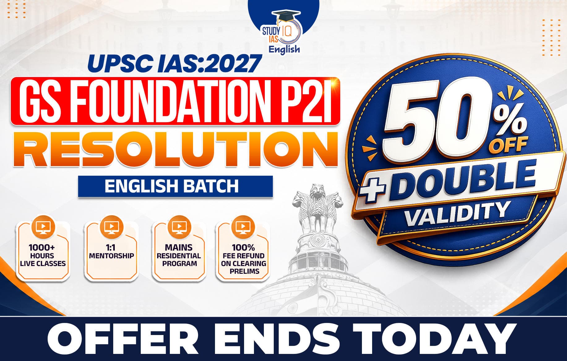 UPSC IAS Live GS P2I Foundation 2027 Resolution May English Batch (Gold)