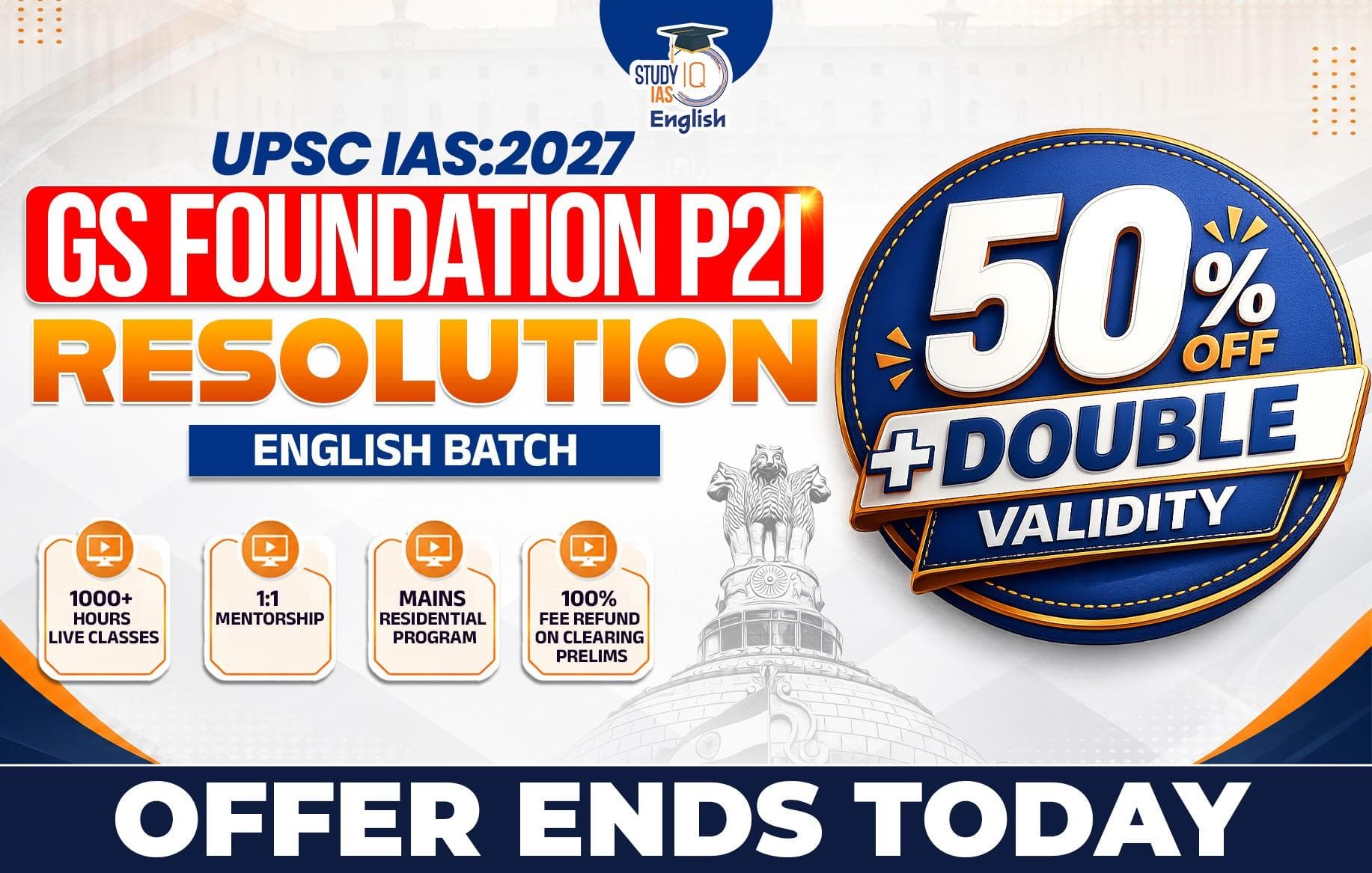 UPSC IAS Live GS P2I Foundation 2027 Resolution May English Batch