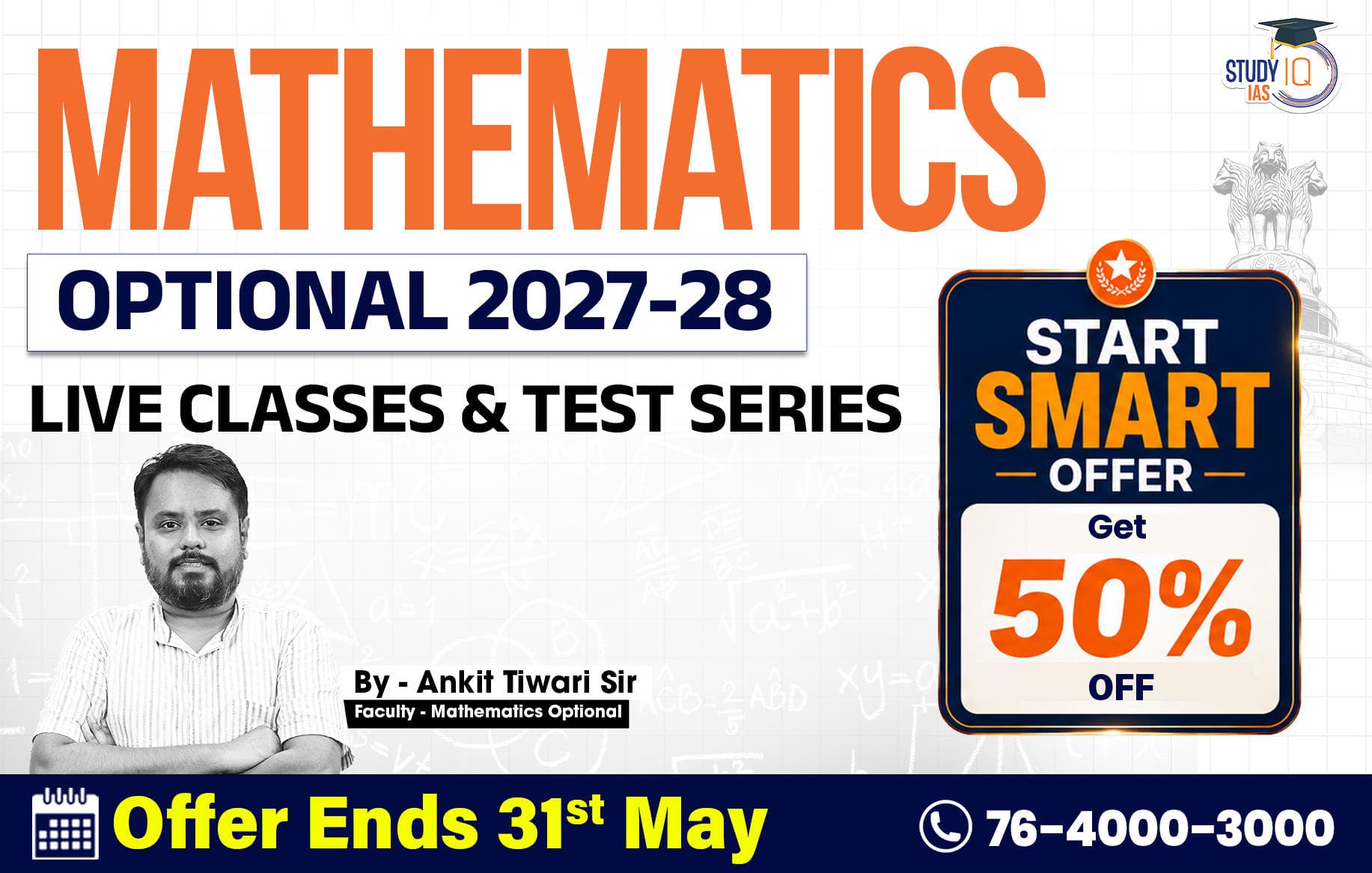 UPSC IAS (Mains) Mathematics Optional Live 2027-28 (Comprehensive) May Batch By Ankit Tiwari