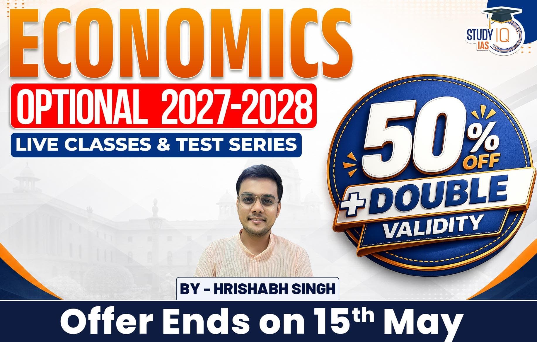 UPSC IAS (Mains) Economics Optional Live 2027-28 (Comprehensive) May Batch By Hrishabh Singh