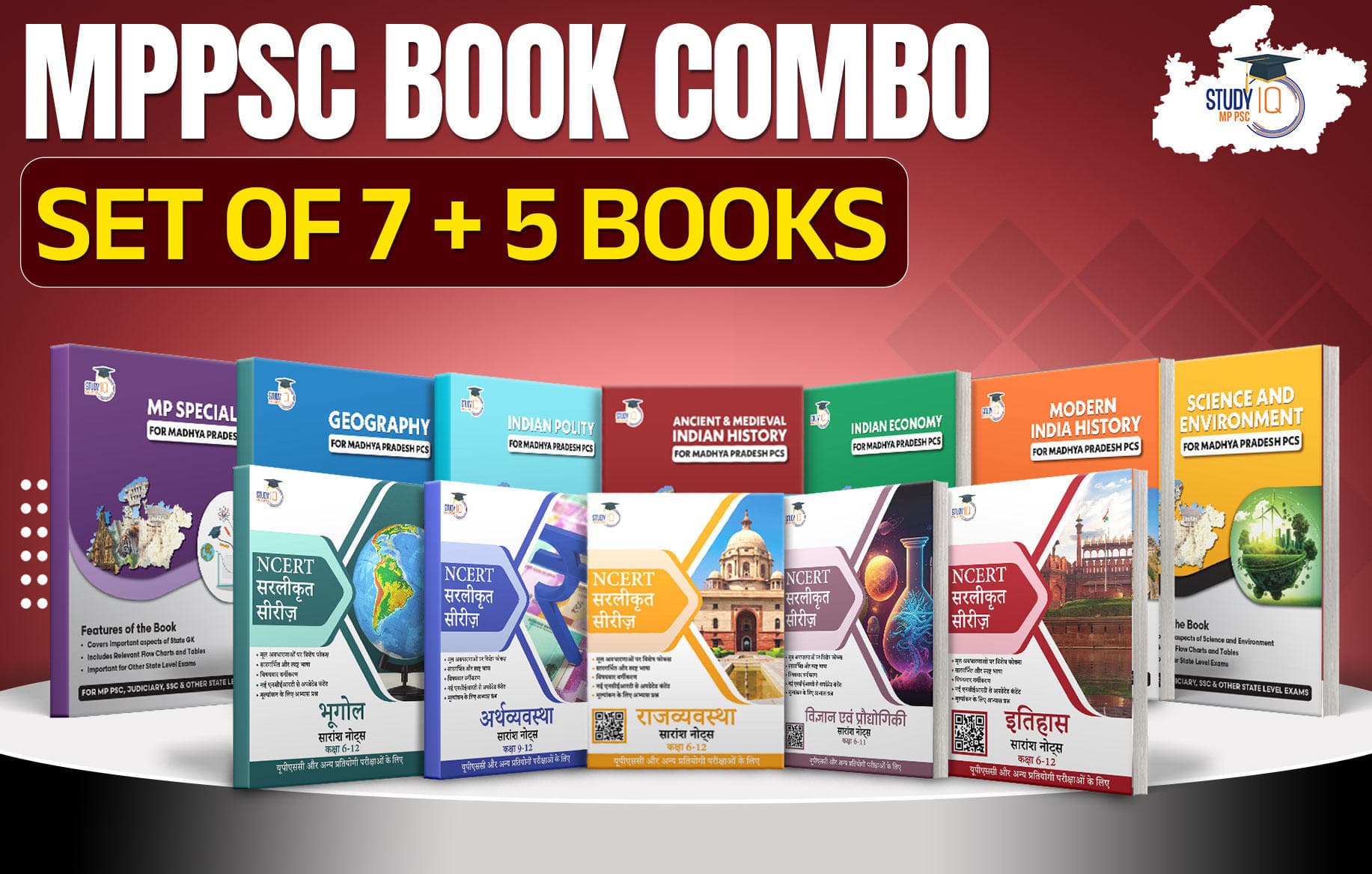 MPPCS Complete Book Combo Set | Set of 7 + NCERT Set of 5 | Prelims & Mains Preparation 2026