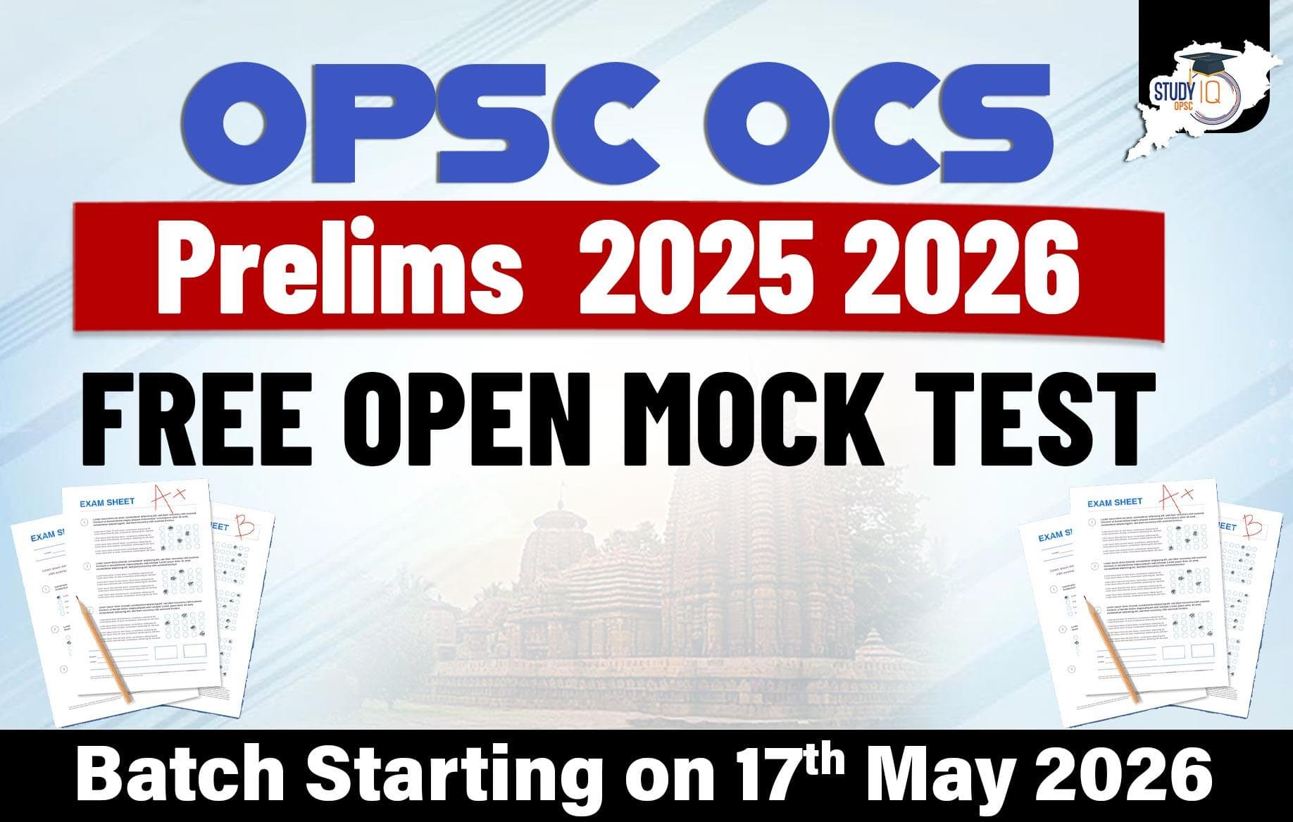 OPSC OCS Prelims 2026 - FREE Open Mock Test