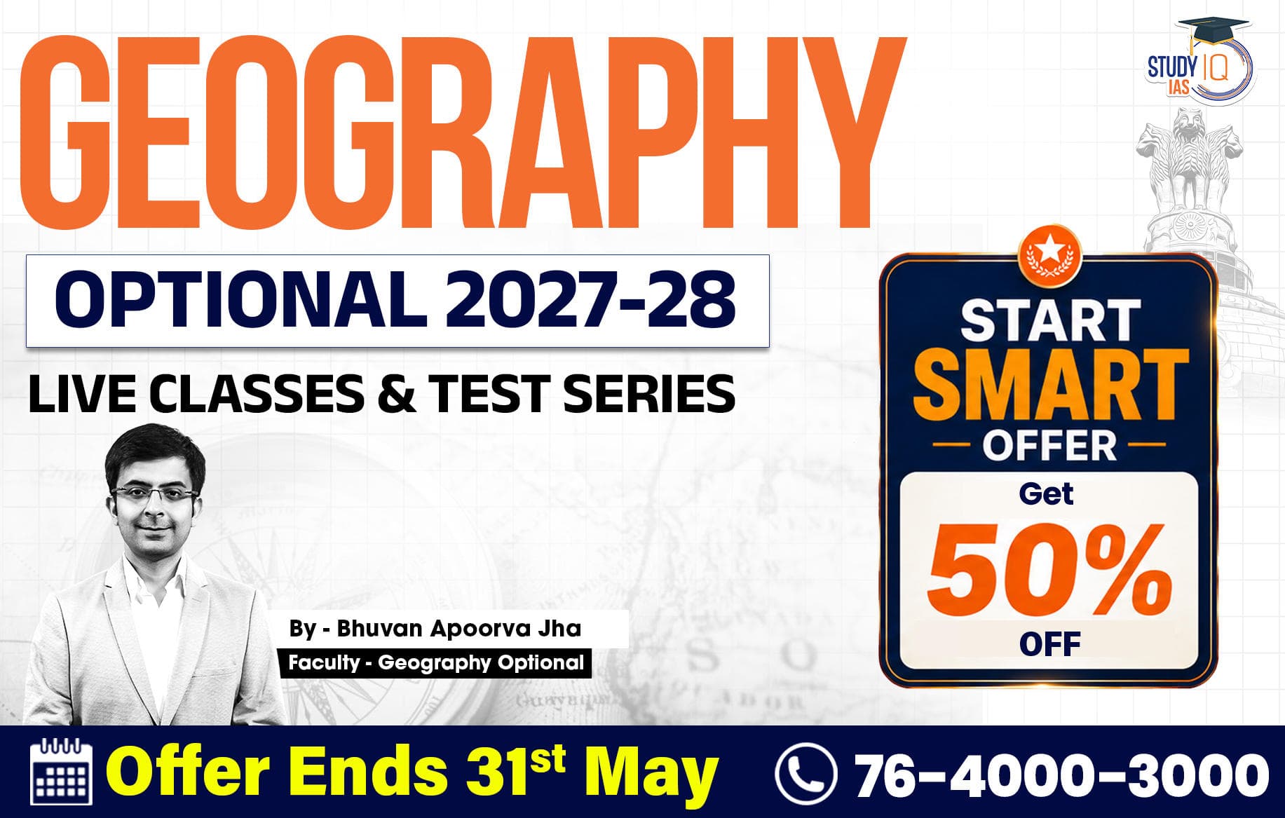 UPSC IAS (Mains) Geography Optional Live 2027-28 (Comprehensive) May Batch 2 By Bhuvan Jha