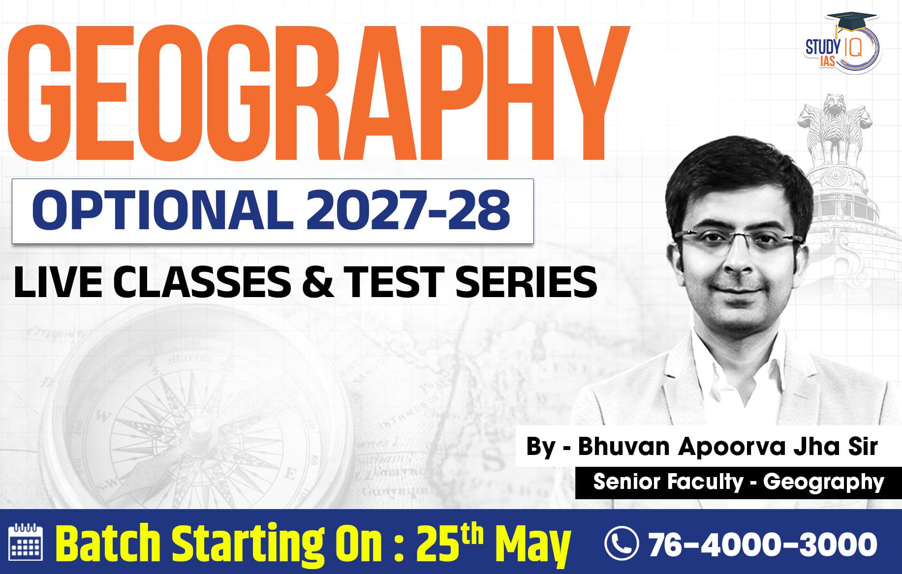 UPSC IAS (Mains) Geography Optional Live 2027-28 (Comprehensive) May Batch 2 By Bhuvan Jha