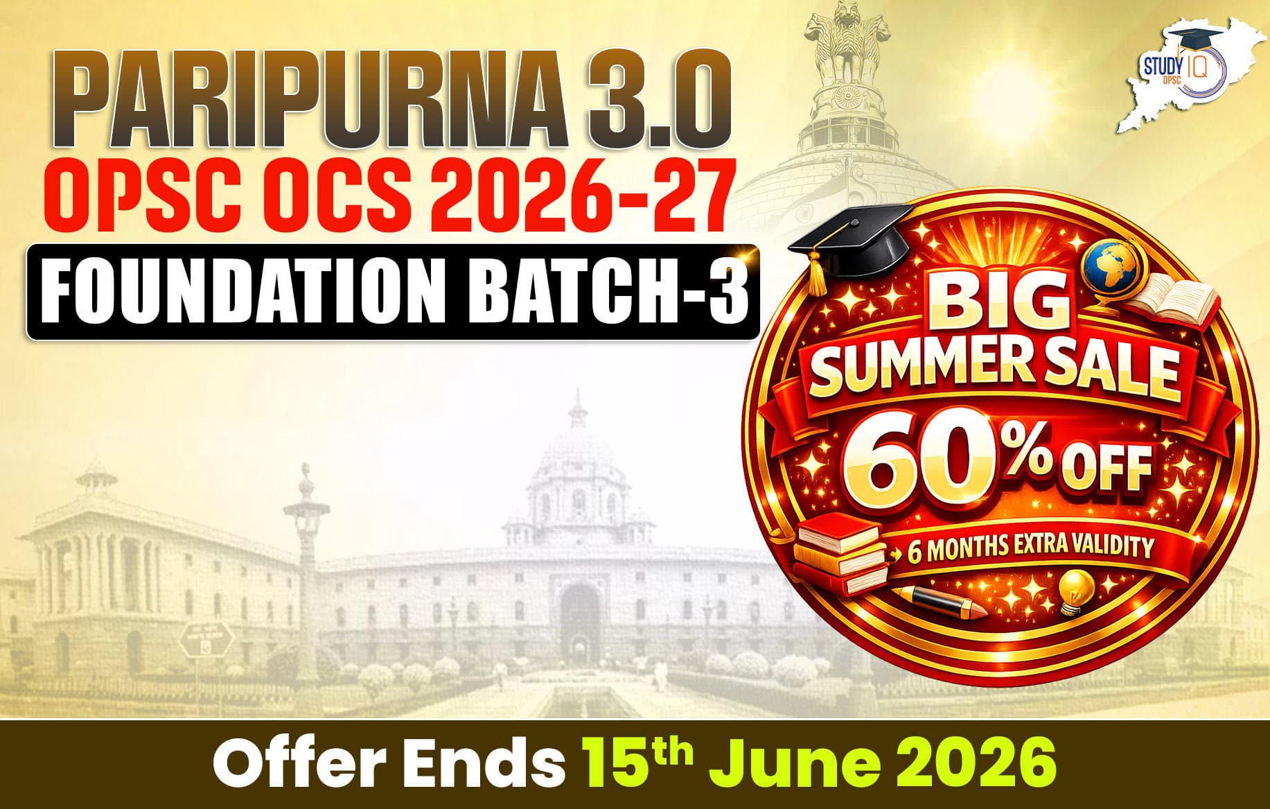 Paripurna 3.0: OPSC OCS 2026-2027 (Pre + Mains) Foundation Batch 3