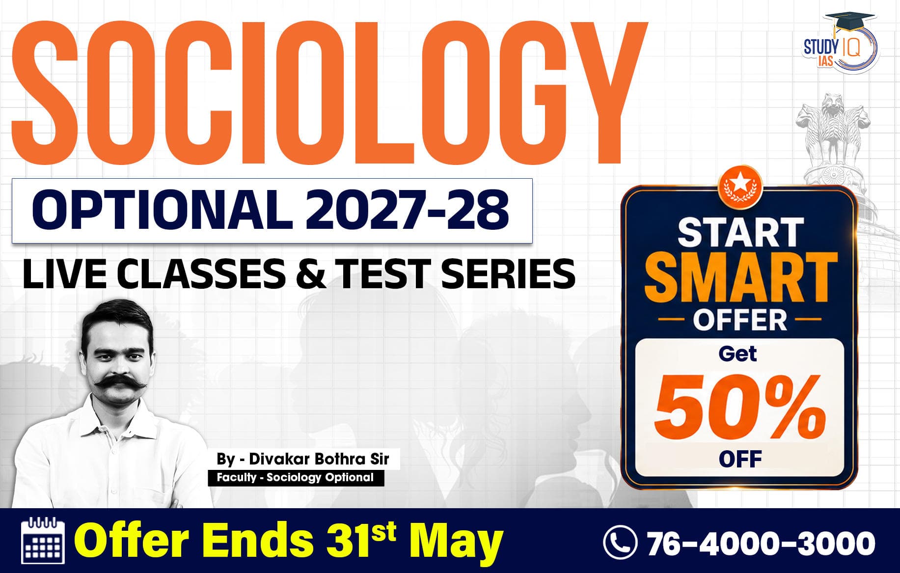 UPSC IAS (Mains) Sociology Optional Live 2027-28 (Comprehensive) June Batch By Divakar Bothra