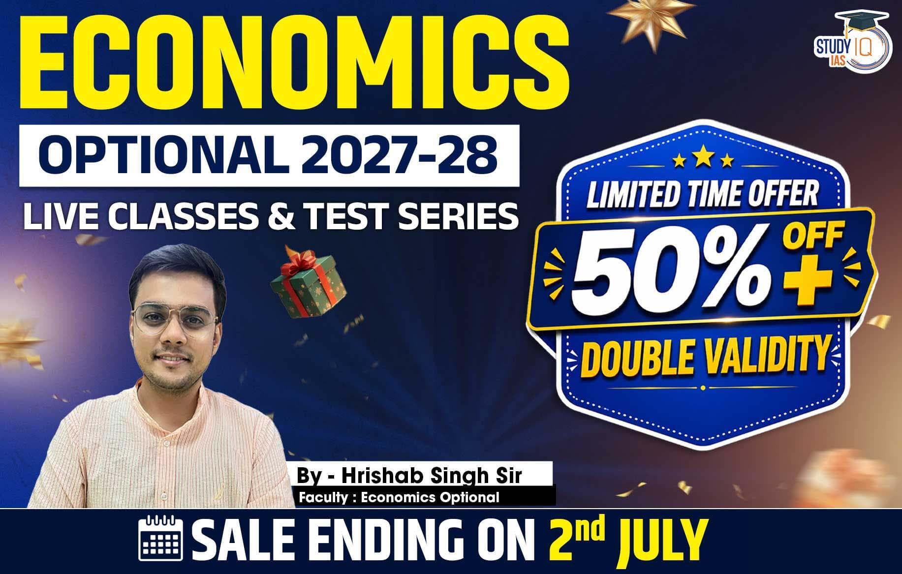 UPSC IAS (Mains) Economics Optional Live 2027-28 (Comprehensive) June Batch By Hrishabh Singh 