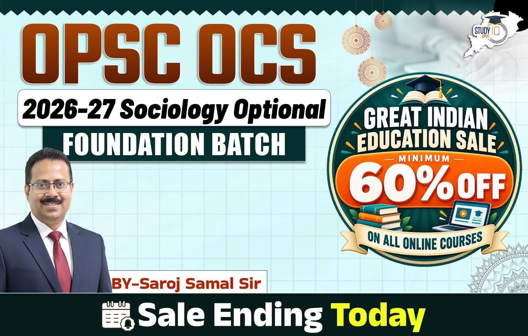 OPSC OCS Sociology Optional Foundation Batch 2026-2027 by Saroj Sir