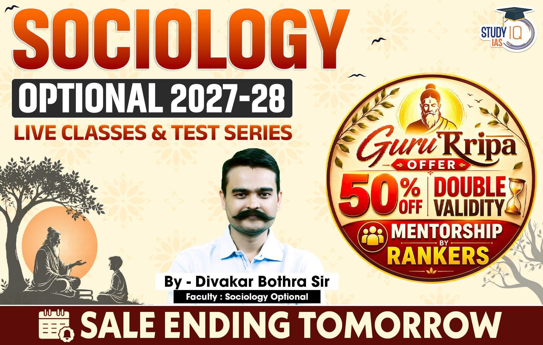UPSC IAS (Mains) Sociology Optional Live 2027-28 (Comprehensive) July Batch By Divakar Bothra
