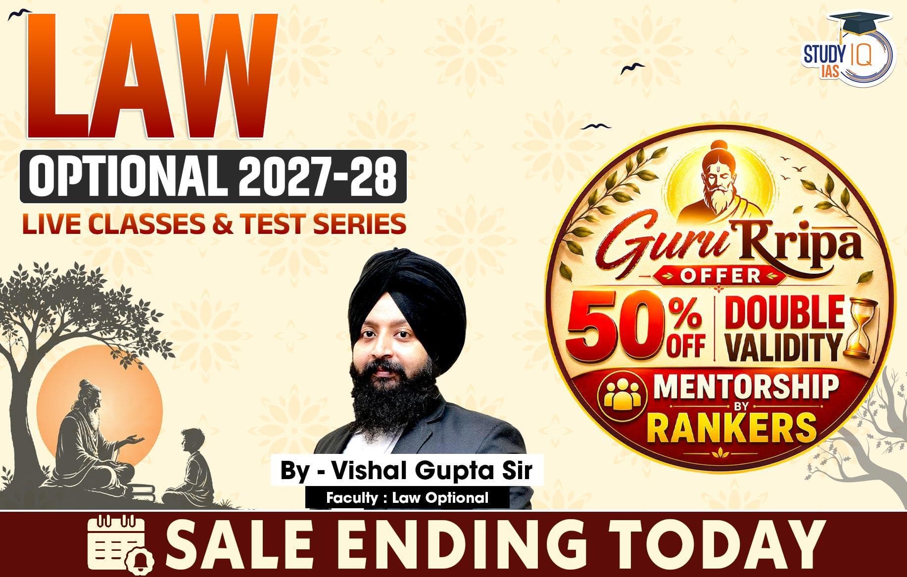 UPSC IAS (Mains) Law Optional Live 2027-28 July Batch By Vishal Gupta (Elite)