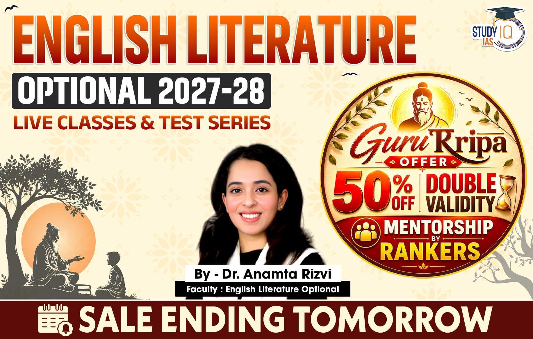 UPSC IAS (Mains) English Literature Optional Live 2027-28 (Comprehensive) July Batch By Dr. Anamta Rizvi (Elite)
