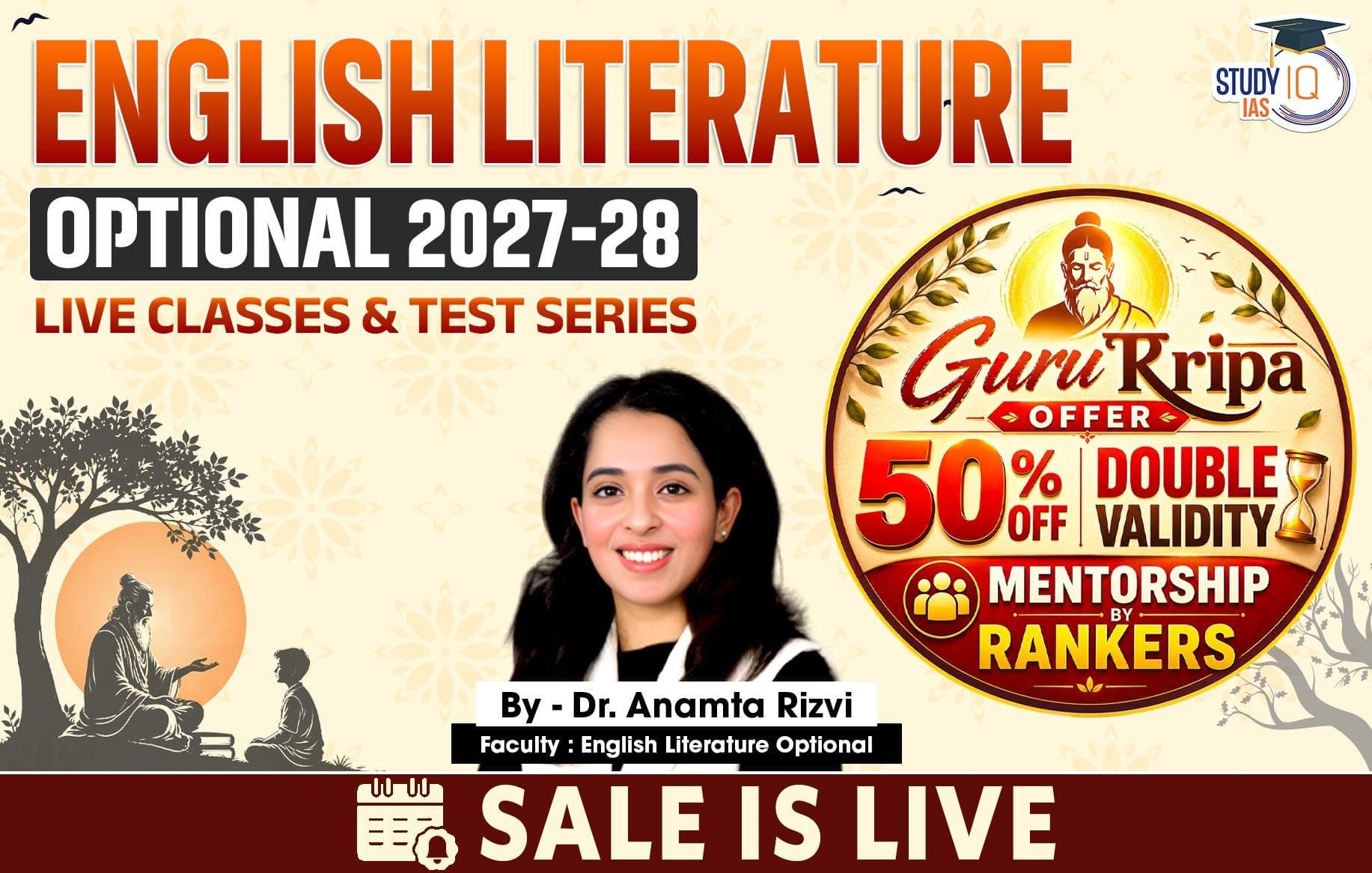 UPSC IAS (Mains) English Literature Optional Live 2027-28 (Comprehensive) July Batch By Dr. Anamta Rizvi