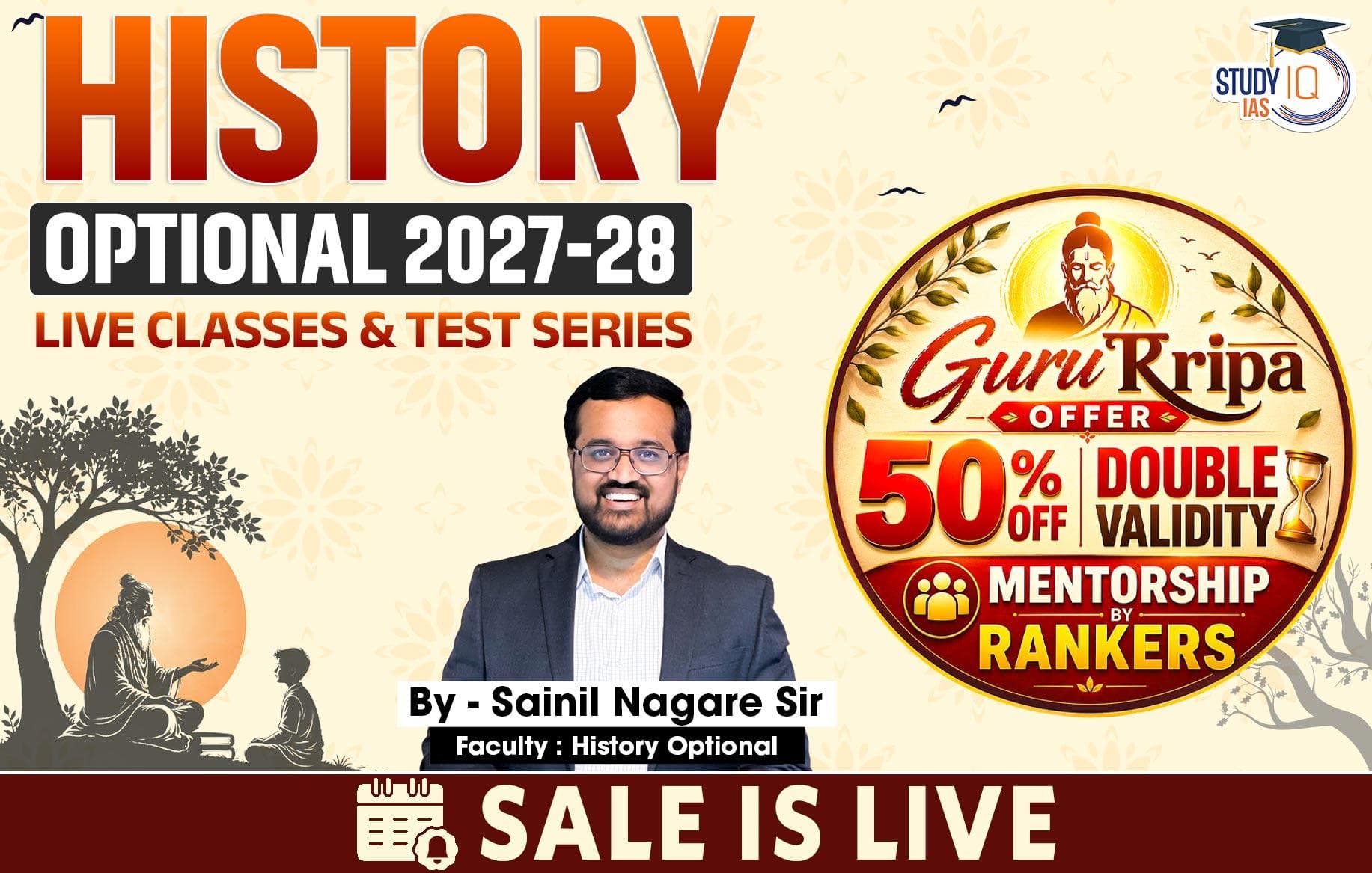 UPSC IAS (Mains) History Optional Live 2027-28 (Comprehensive) July Batch By Sainil Nagare