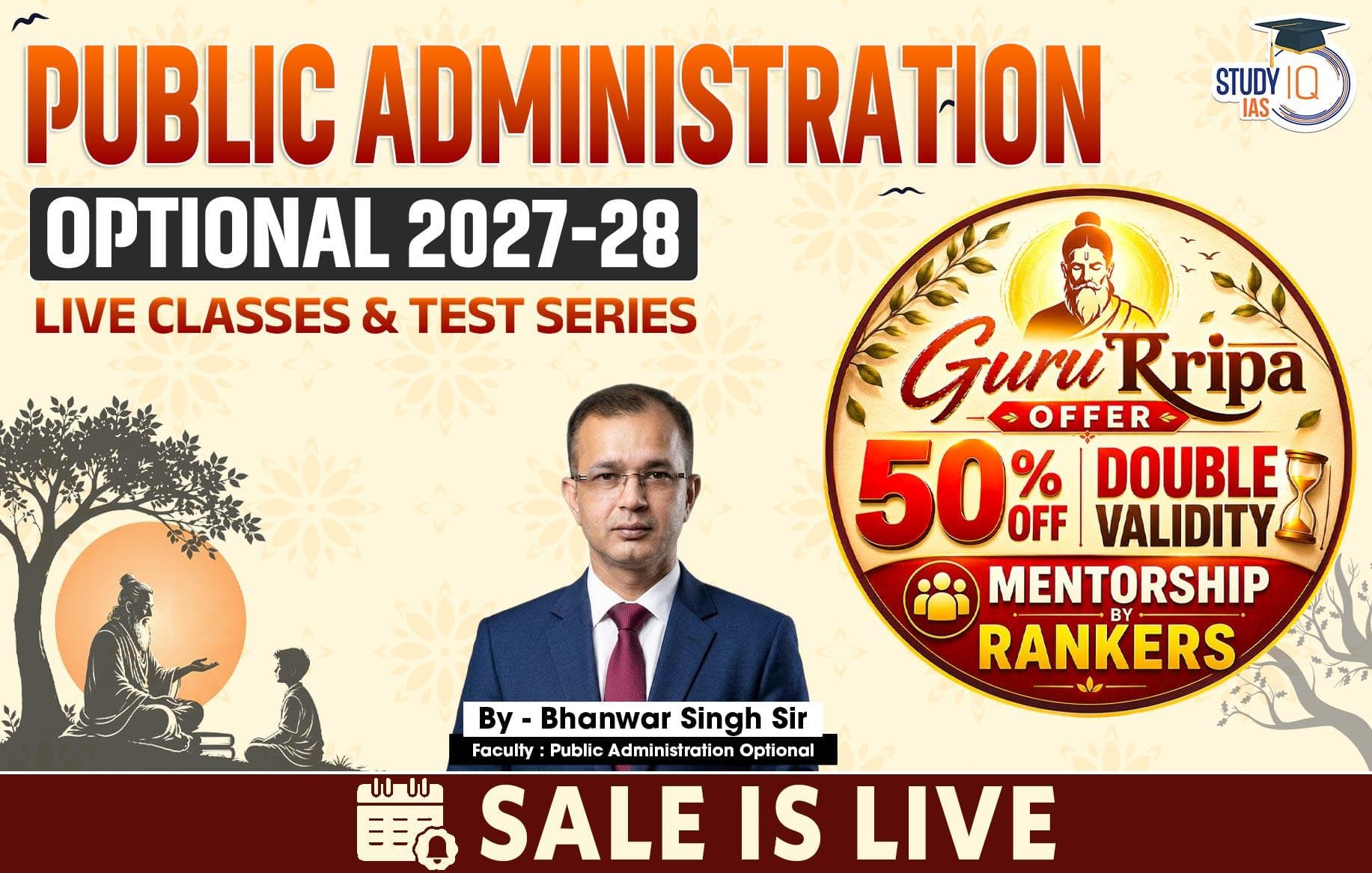 UPSC IAS (Mains) Public Administration Optional Live 2027-28 (Comprehensive) July Batch By Bhanwar Singh