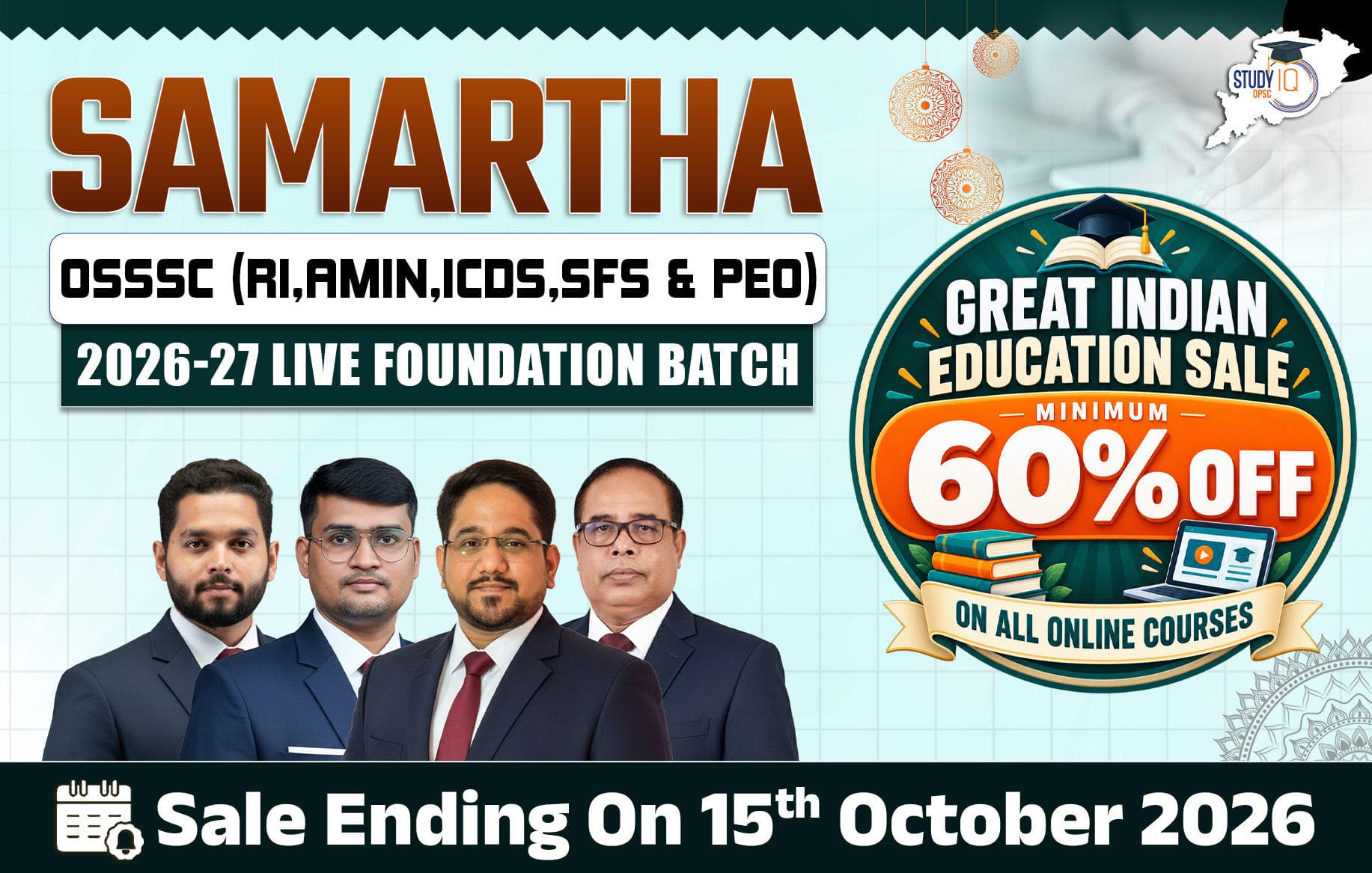 Samartha: OSSSC (RI,Amin,ICDS,SFS & PEO) 2026-27 Live Foundation Batch