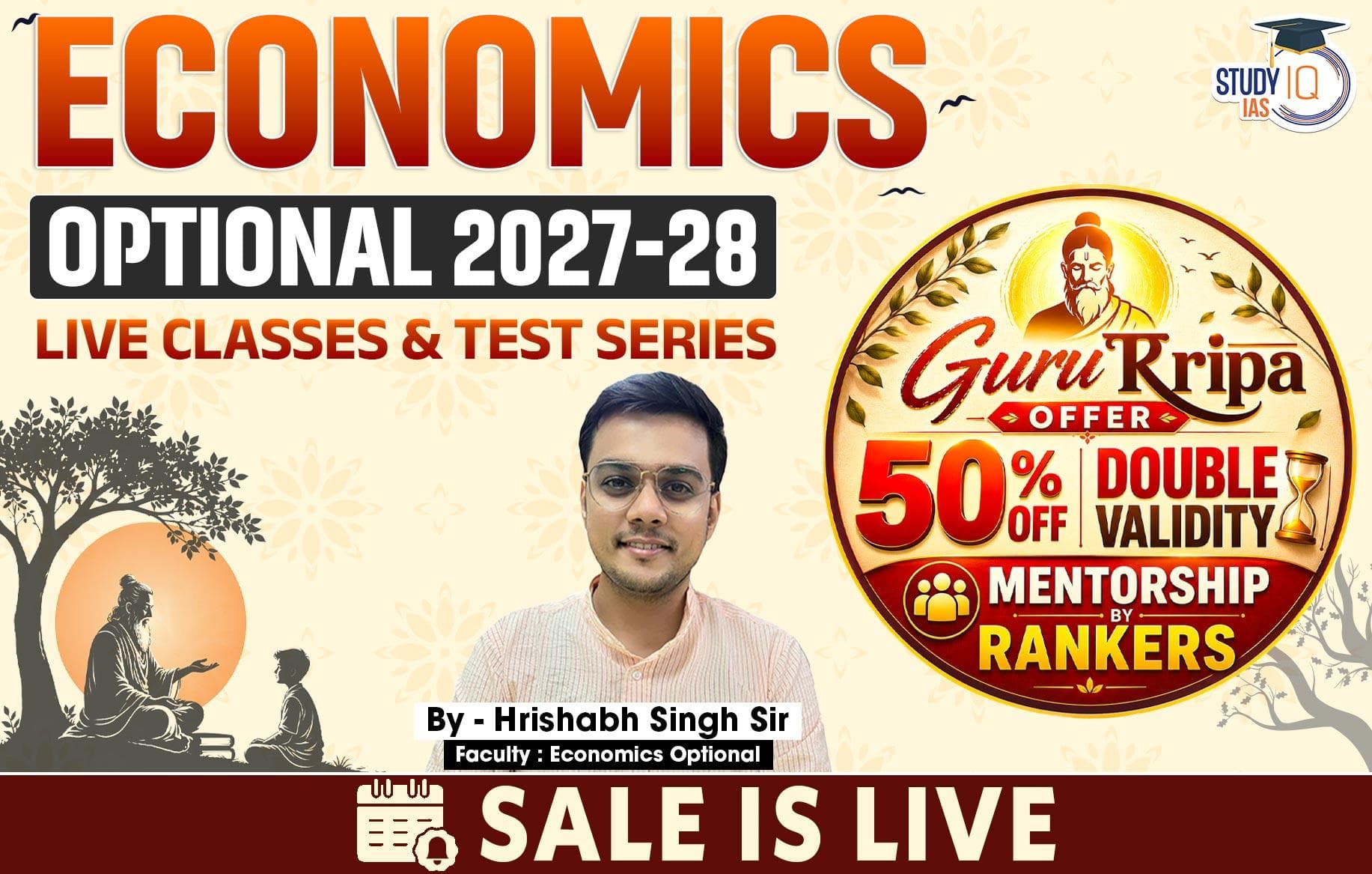 UPSC IAS (Mains) Economics Optional Live 2027-28 (Comprehensive) July Batch By Hrishabh Singh