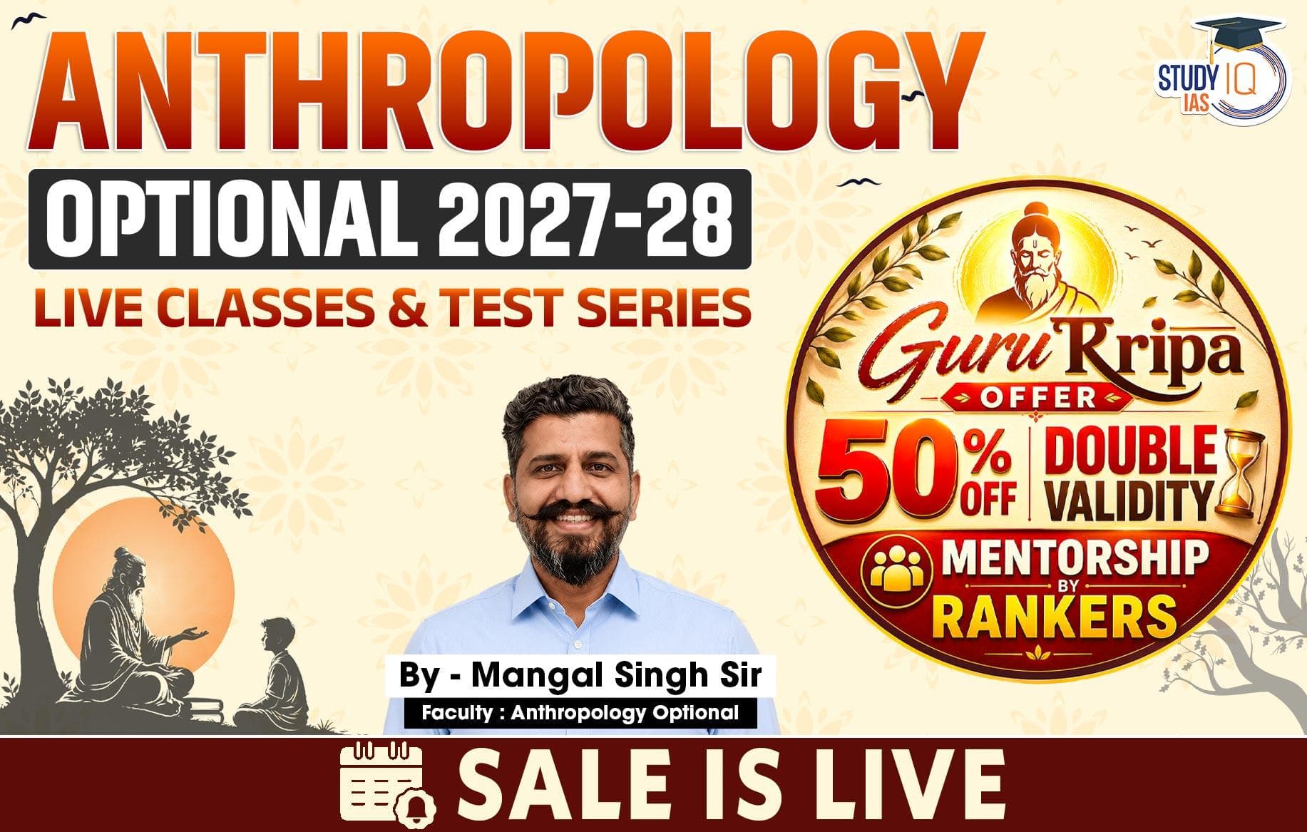 UPSC IAS (Mains) Anthropology Optional Live 2027-28 (Comprehensive) July Batch 2 By Mangal Singh