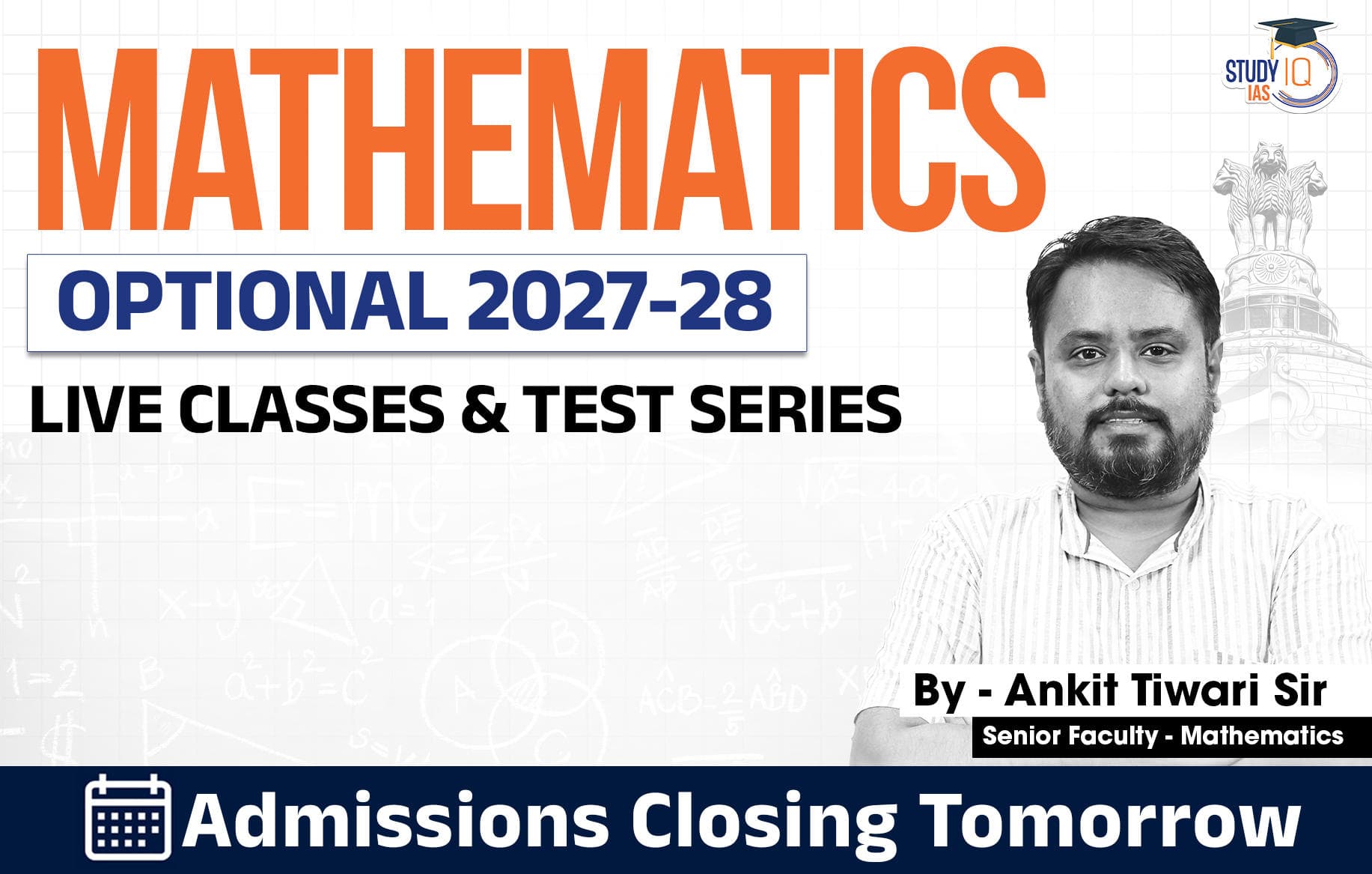 UPSC IAS (Mains) Mathematics Optional Live 2027-28 (Comprehensive) August Batch By Ankit Tiwari