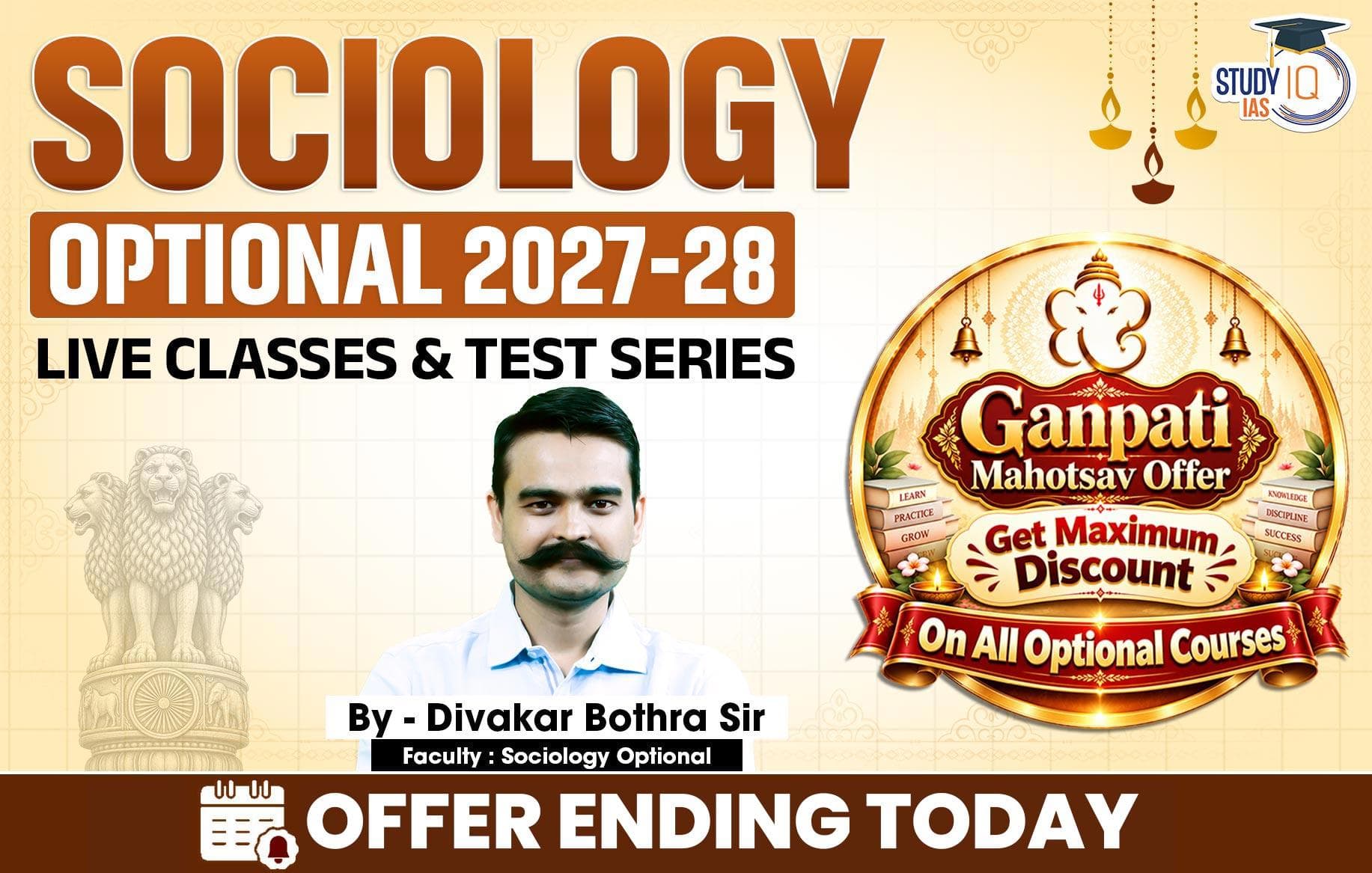UPSC IAS (Mains) Sociology Optional Live 2027-28 (Comprehensive) September Batch By Divakar Bothra 