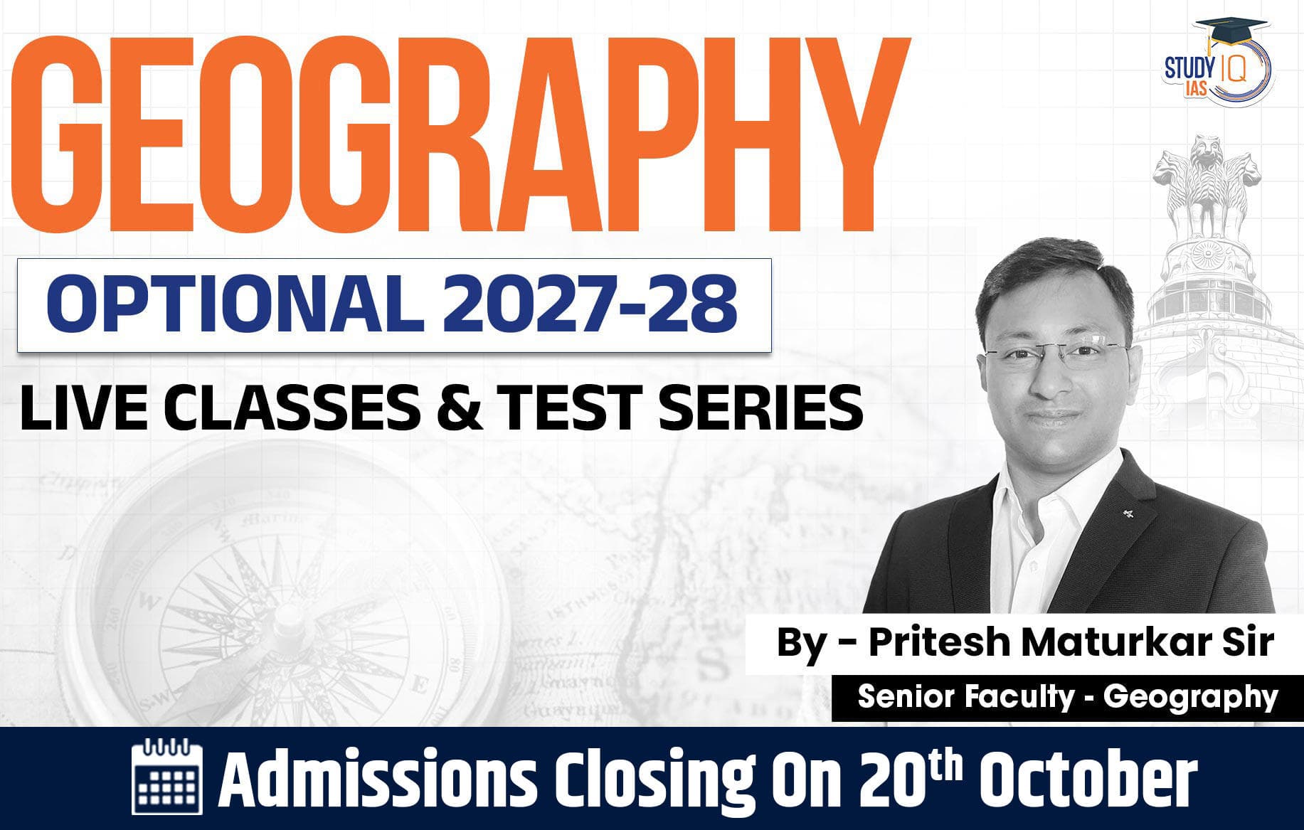 UPSC IAS (Mains) Geography Optional Live 2027-28 (Comprehensive) September Batch By Pritesh Maturkar (Standard)