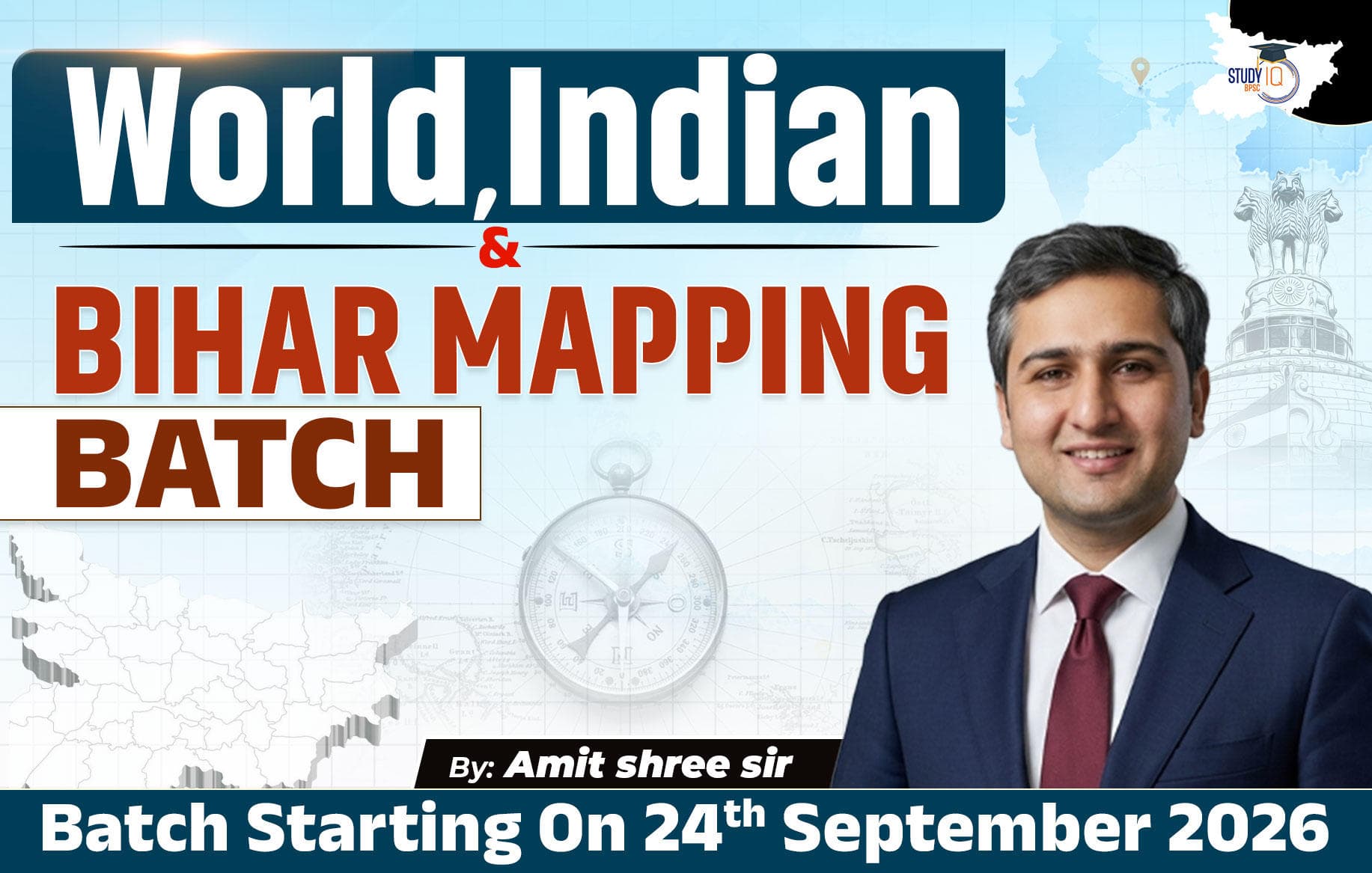World Indian & Bihar Mapping By Amit Shree Sir Batch