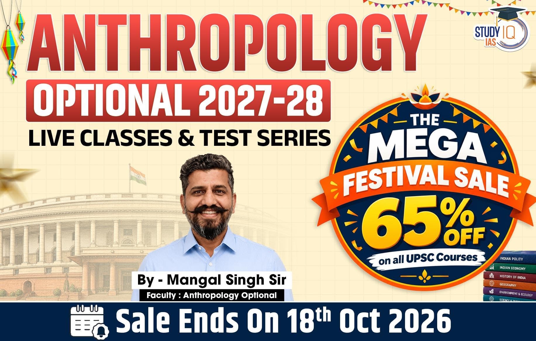 UPSC IAS (Mains) Anthropology Optional Live 2027-28 (Comprehensive) October Batch By Mangal Singh
