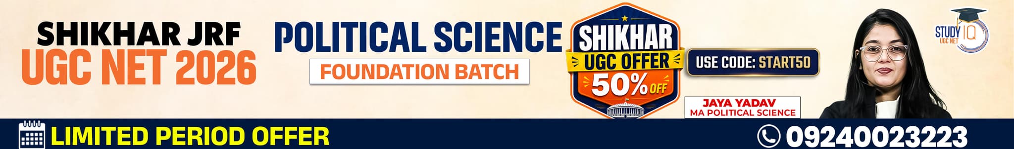 Shikhar JRF UGC NET DEC 2026 Political Science Foundation Batch