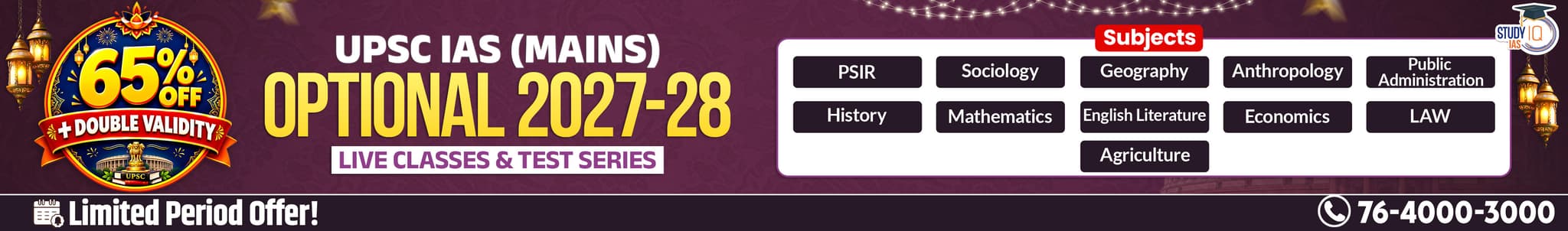 UPSC IAS (Mains) PSIR Optional Live 2027-28 (Comprehensive) October Batch 2 By Shashank Tyagi