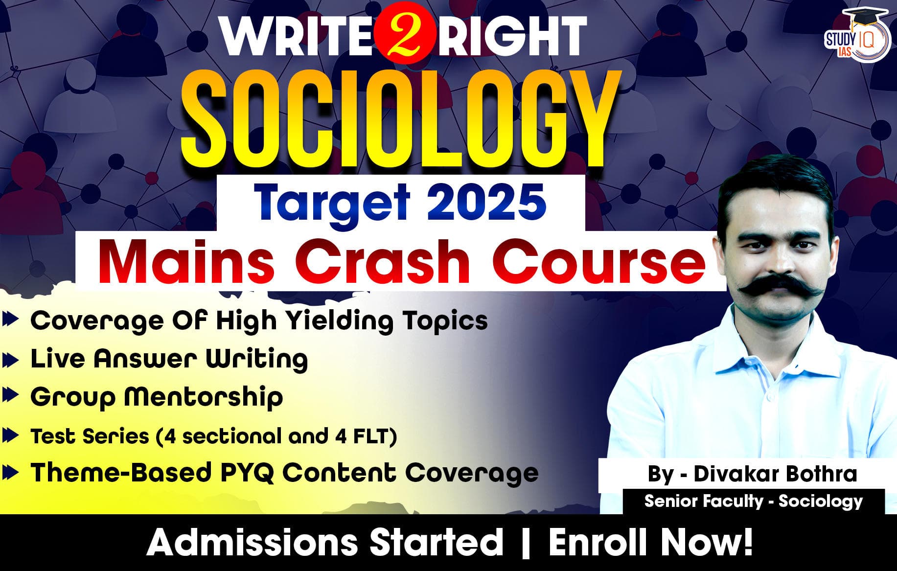 Sociology Mains Crash Course Target Batch 2025 By Divakar Bothra