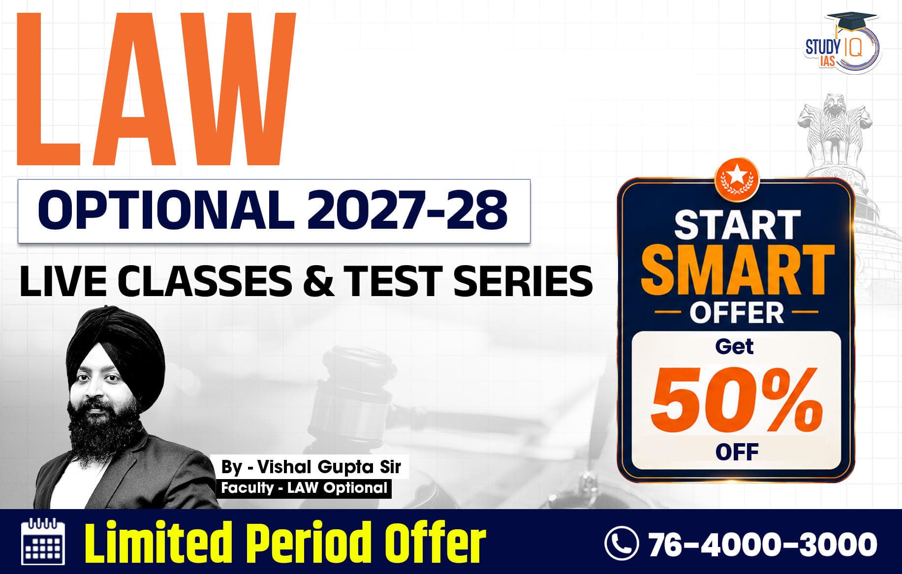 UPSC IAS (Mains) Law Optional Live 2027-28 May Batch By Vishal Gupta