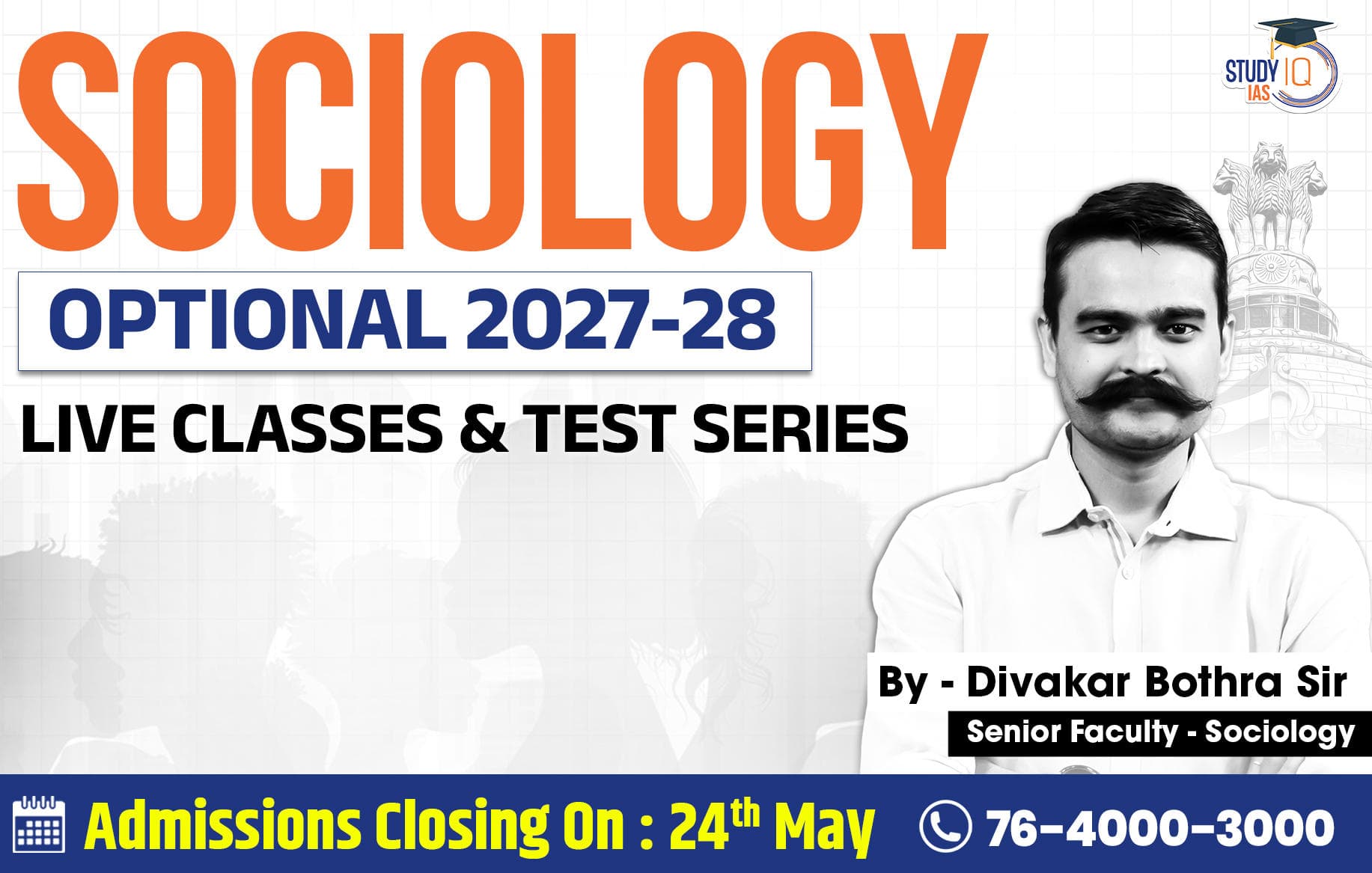 UPSC IAS (Mains) Sociology Optional Live 2027-28 (Comprehensive) May Batch By Divakar Bothra