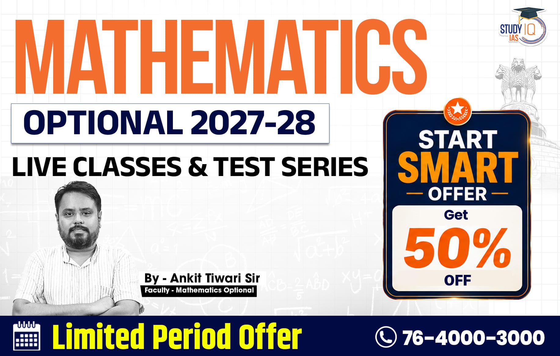 UPSC IAS (Mains) Mathematics Optional Live 2027-28 (Comprehensive) May Batch By Ankit Tiwari