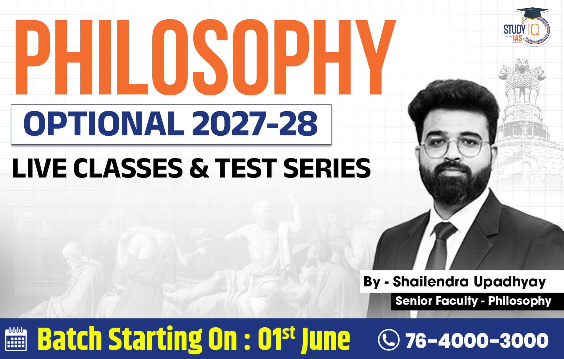 UPSC IAS (Mains) Philosophy Optional Live 2027-28 (Comprehensive) June Batch By Shailendra Upadhyay