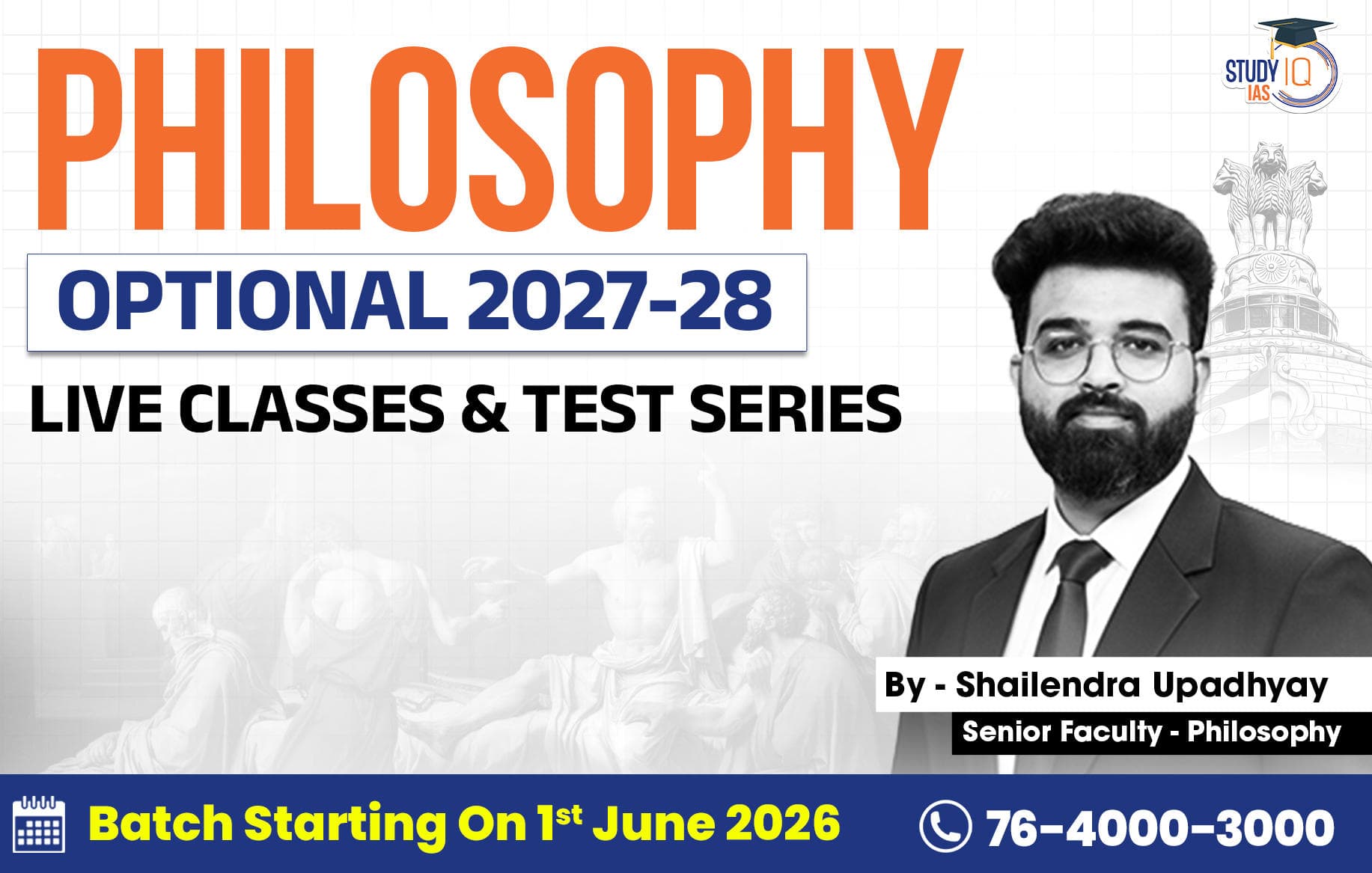 UPSC IAS (Mains) Philosophy Optional Live 2027-28 (Comprehensive) June Batch By Shailendra Upadhyay