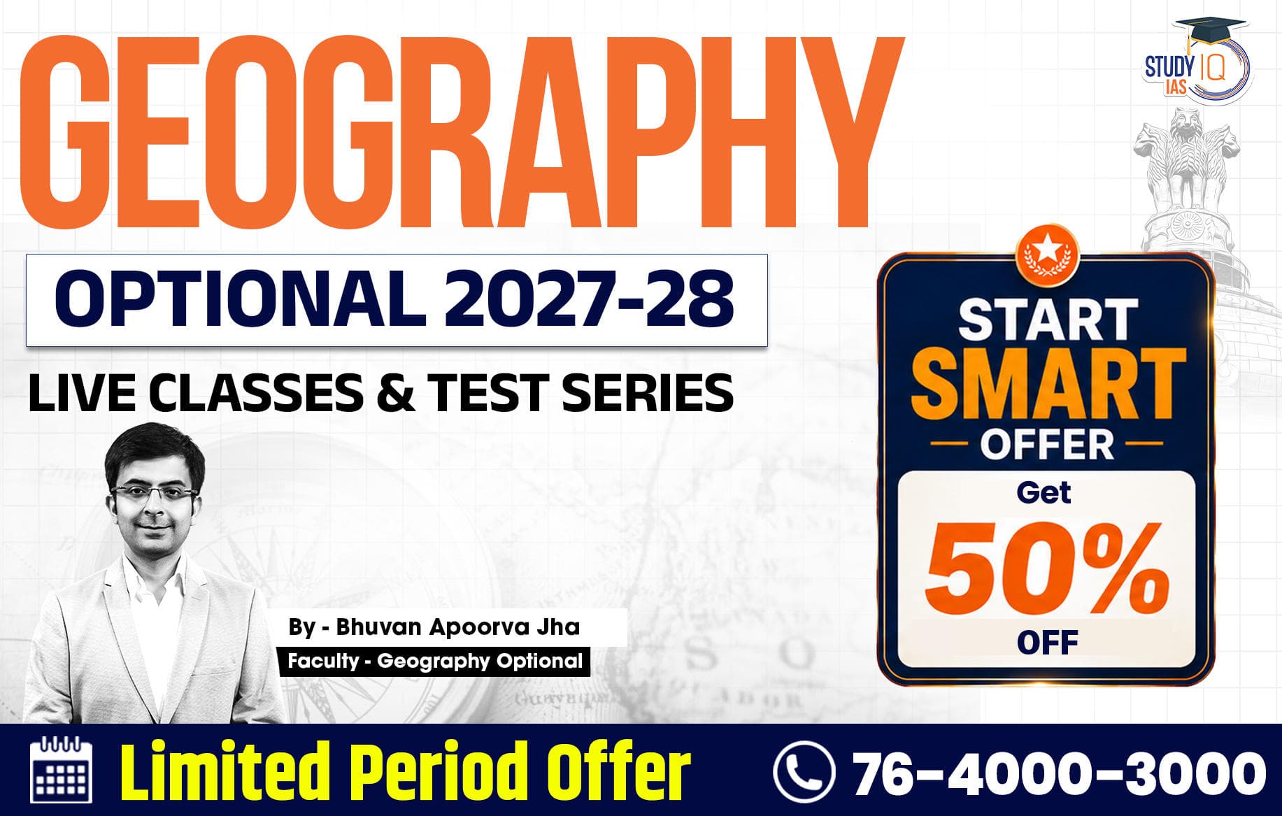 UPSC IAS (Mains) Geography Optional Live 2027-28 (Comprehensive) May Batch 2 By Bhuvan Jha