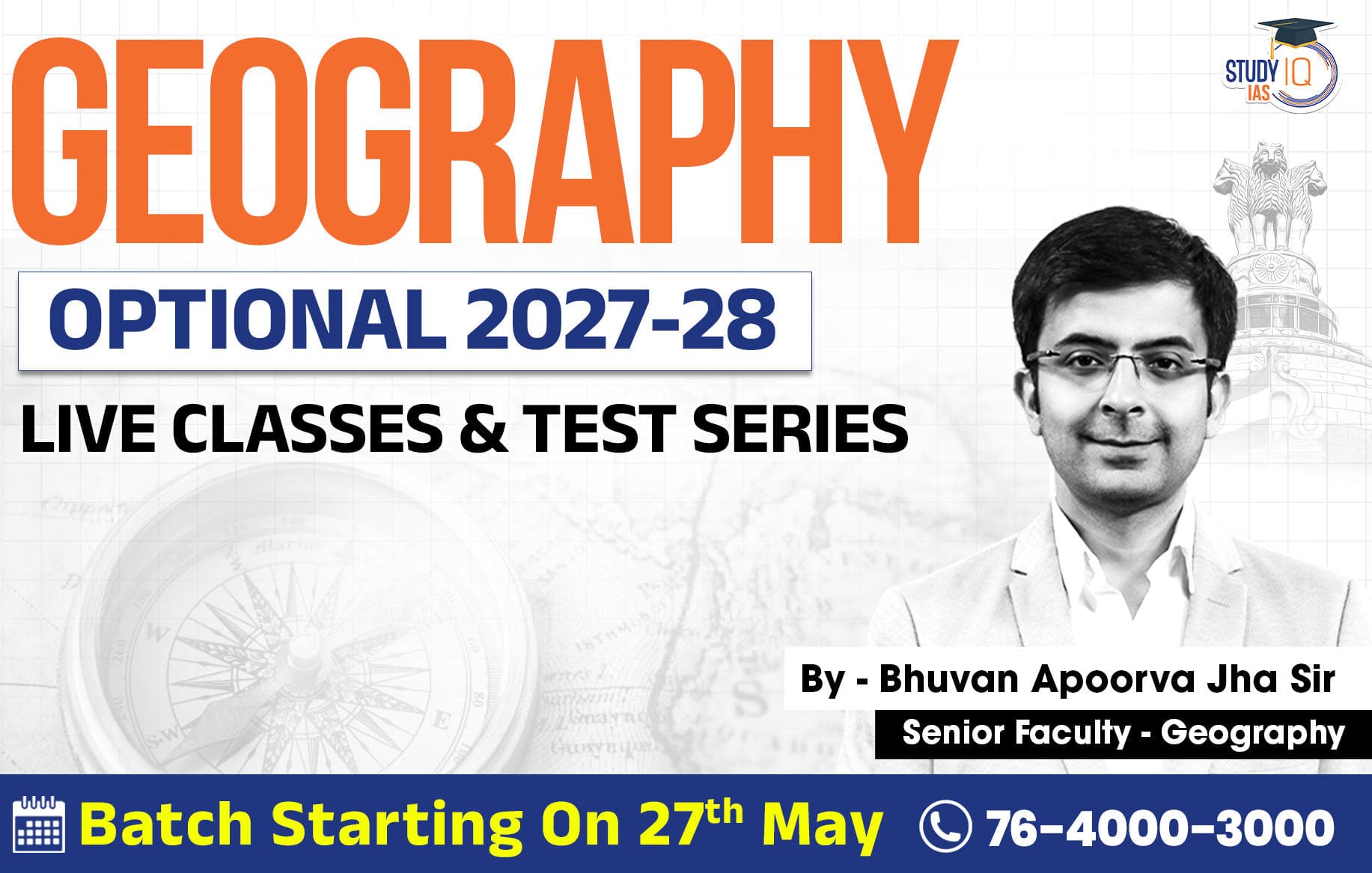 UPSC IAS (Mains) Geography Optional Live 2027-28 (Comprehensive) May Batch 2 By Bhuvan Jha