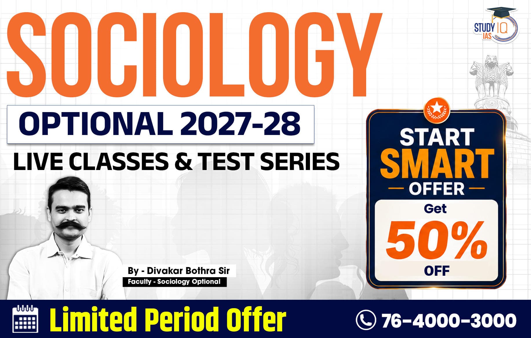 UPSC IAS (Mains) Sociology Optional Live 2027-28 (Comprehensive) June Batch By Divakar Bothra