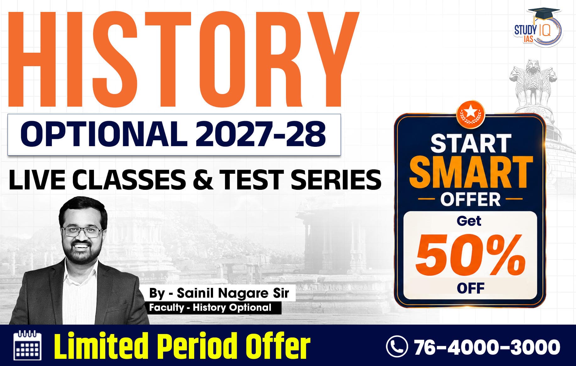 UPSC IAS (Mains) History Optional Live 2027-28 (Comprehensive) June Batch By Sainil Nagare