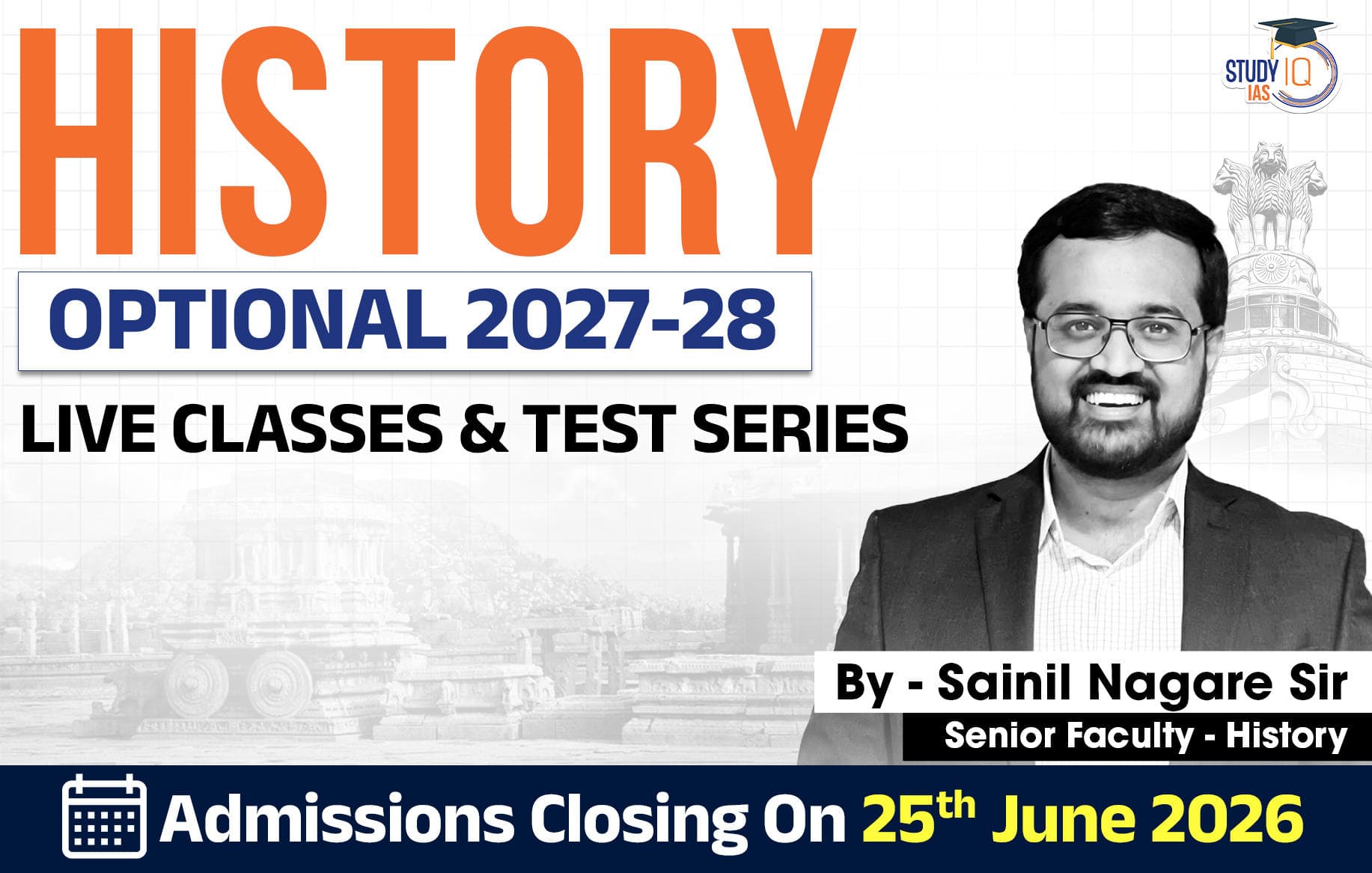 UPSC IAS (Mains) History Optional Live 2027-28 (Comprehensive) June Batch By Sainil Nagare
