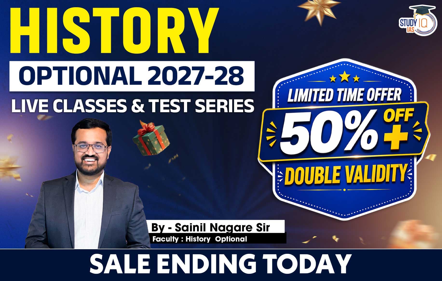 UPSC IAS (Mains) History Optional Live 2027-28 (Comprehensive) June Batch By Sainil Nagare