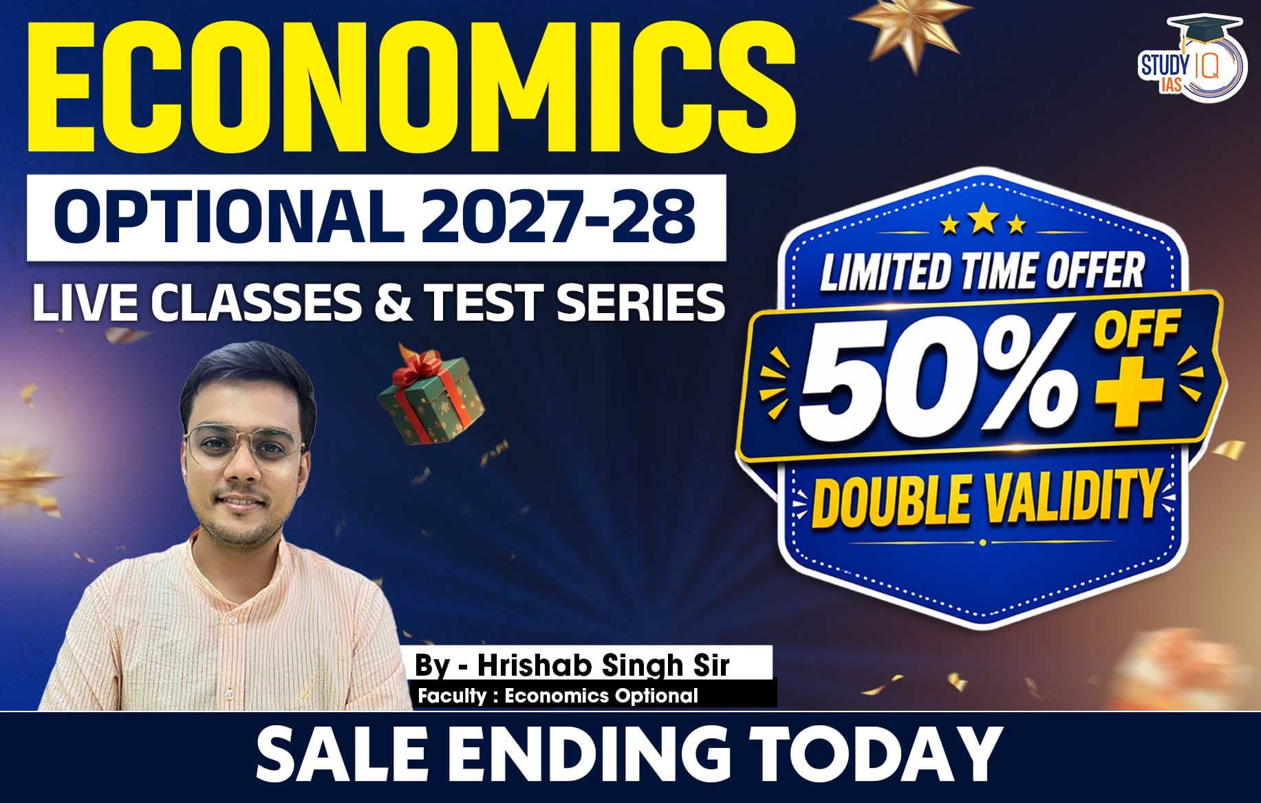 UPSC IAS (Mains) Economics Optional Live 2027-28 (Comprehensive) June Batch By Hrishabh Singh
