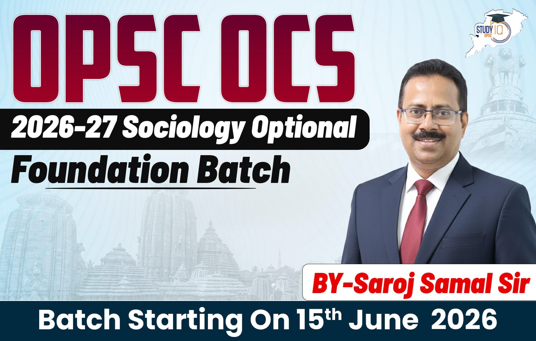 OPSC OCS Sociology Optional Foundation Batch 2026-2027 by Saroj Sir